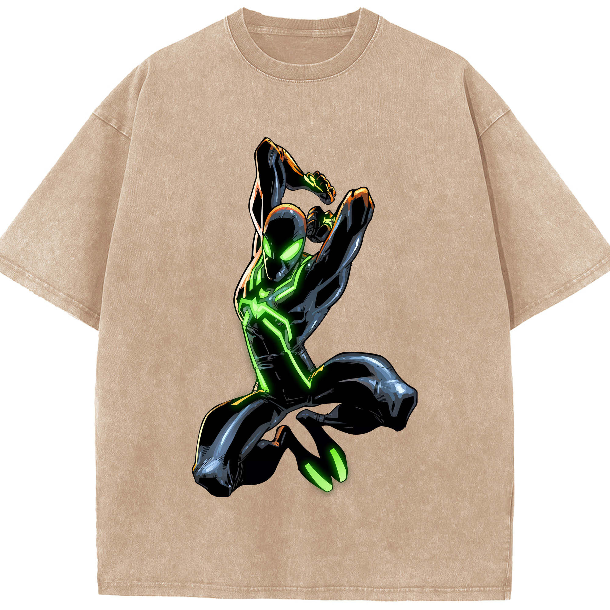（画像用） Spider Man スパイダーマン 綿100% ヴィンテージ風 半袖Tシャツ（フロントプリント）