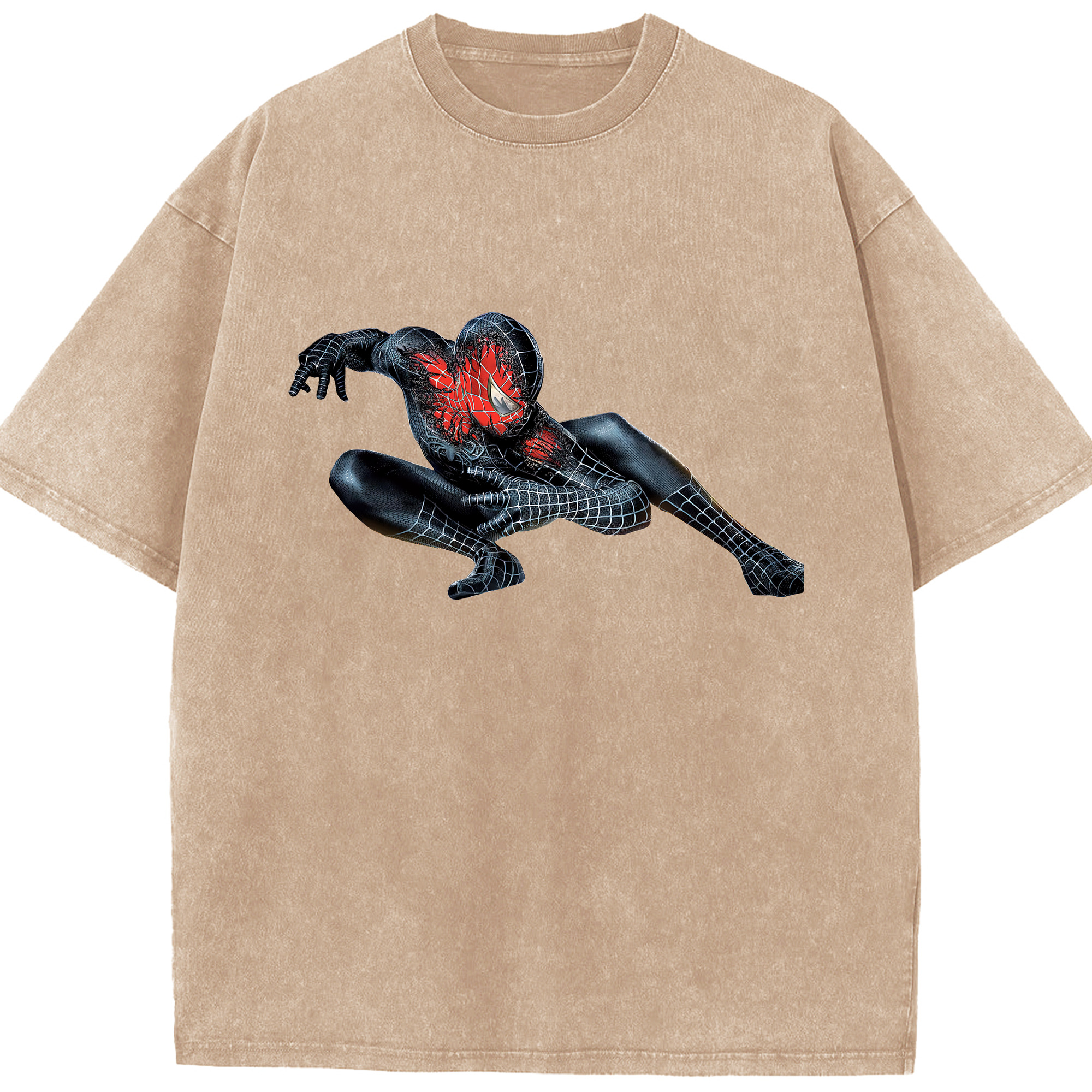 （画像用） Spider Man スパイダーマン 綿100% ヴィンテージ風 半袖Tシャツ（フロントプリント）