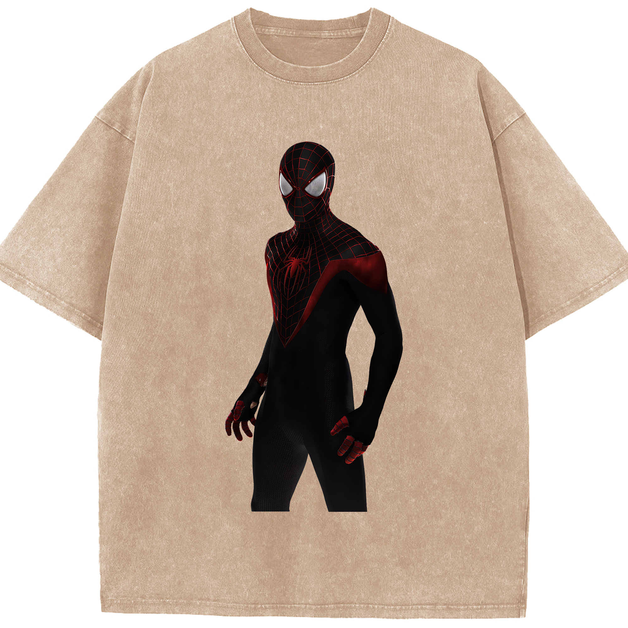 （画像用） Spider Man スパイダーマン 綿100% ヴィンテージ風 半袖Tシャツ（フロントプリント）