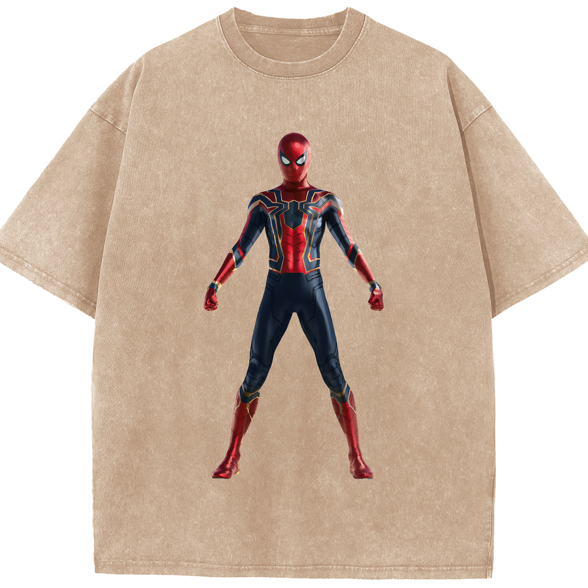 （画像用） Spider Man スパイダーマン 綿100% ヴィンテージ風 半袖Tシャツ（フロントプリント）