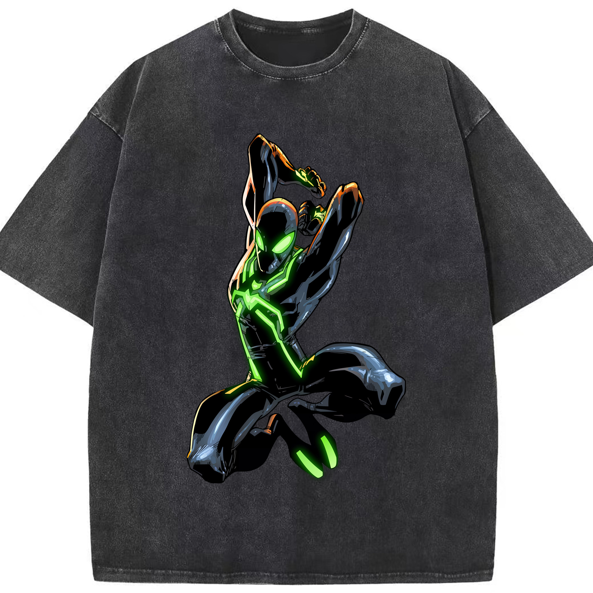 （画像用） Spider Man スパイダーマン 綿100% ヴィンテージ風 半袖Tシャツ（フロントプリント）
