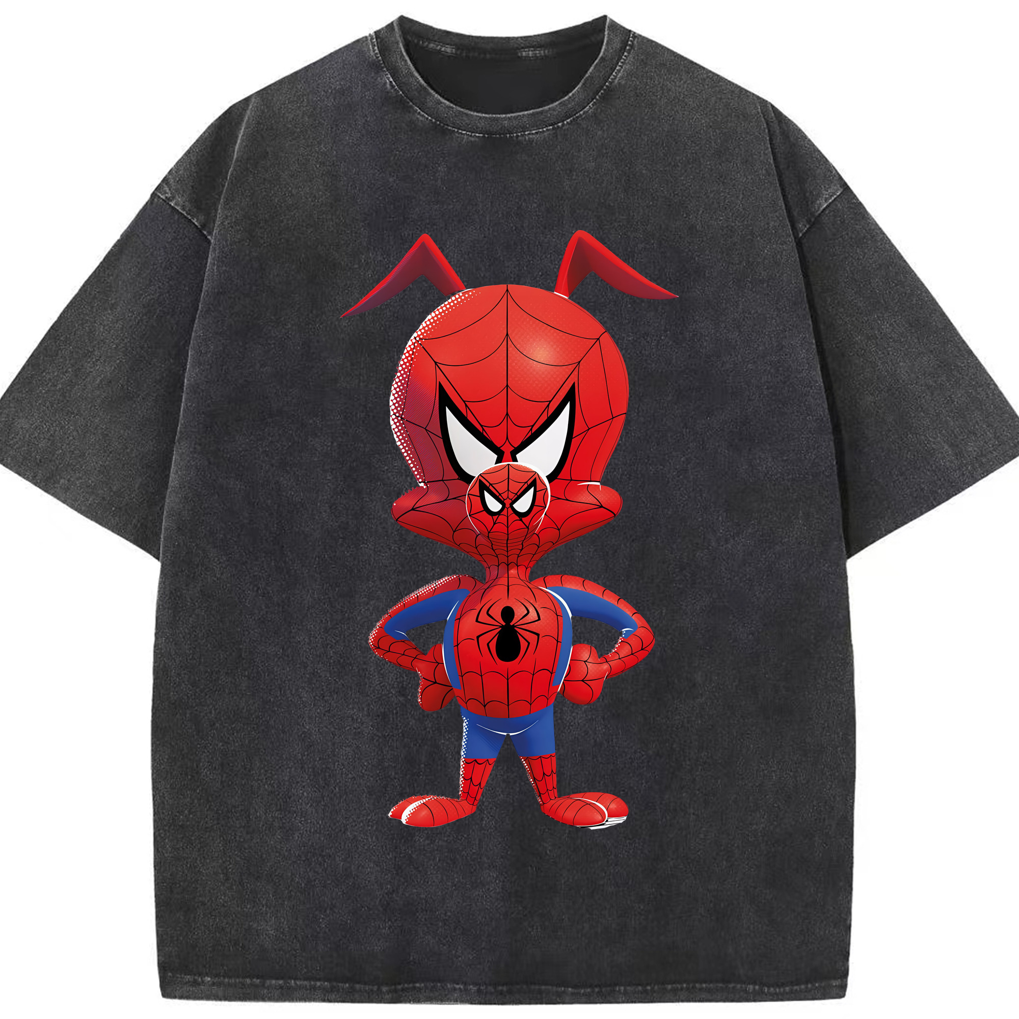 （画像用） Spider Man スパイダーマン 綿100% ヴィンテージ風 半袖Tシャツ（フロントプリント）