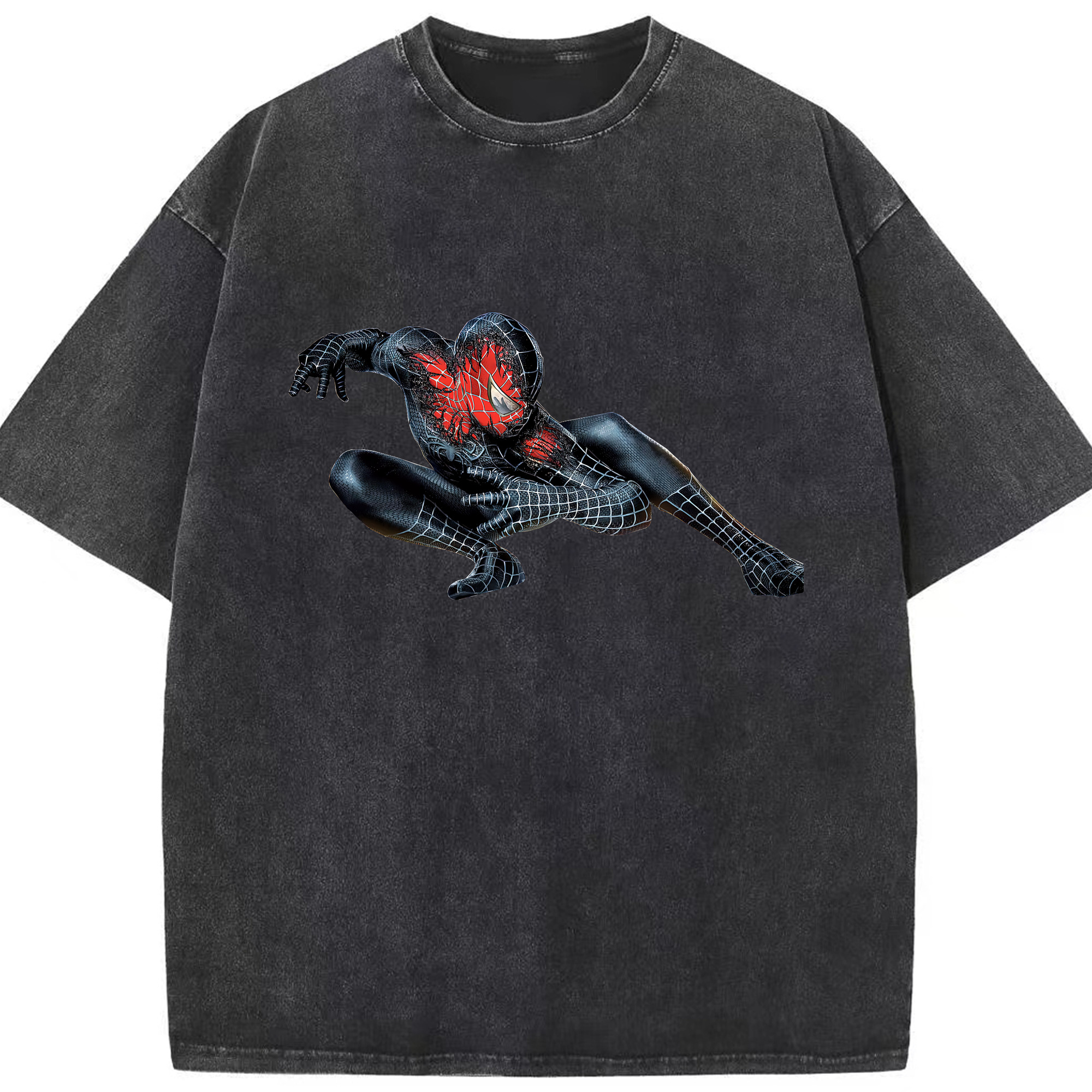 （画像用） Spider Man スパイダーマン 綿100% ヴィンテージ風 半袖Tシャツ（フロントプリント）