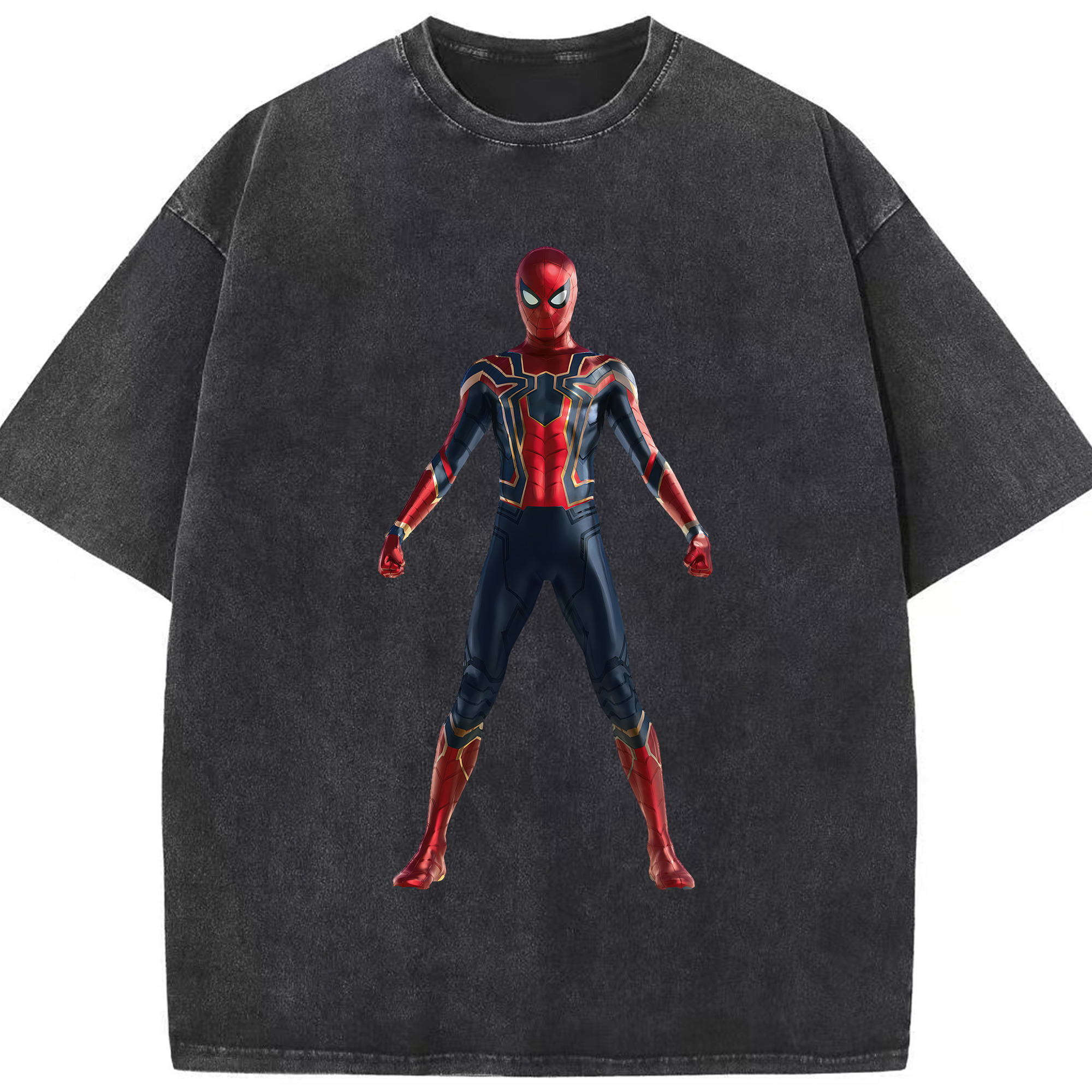 （画像用） Spider Man スパイダーマン 綿100% ヴィンテージ風 半袖Tシャツ（フロントプリント）