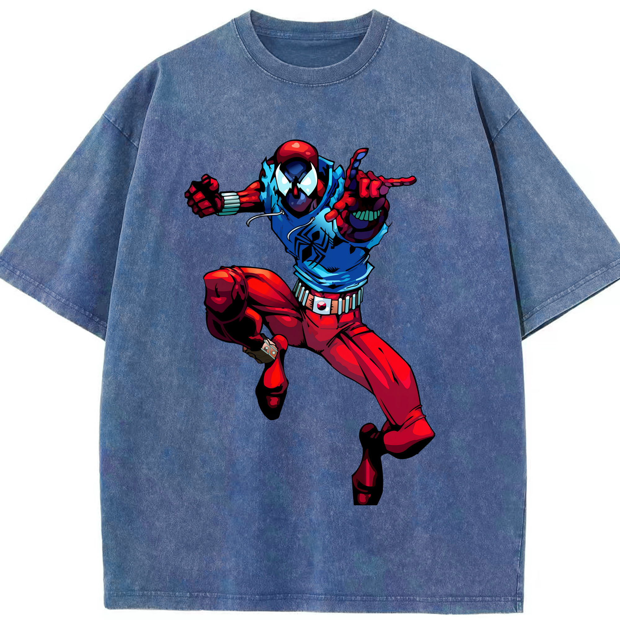 （画像用） Spider Man スパイダーマン 綿100% ヴィンテージ風 半袖Tシャツ（フロントプリント）