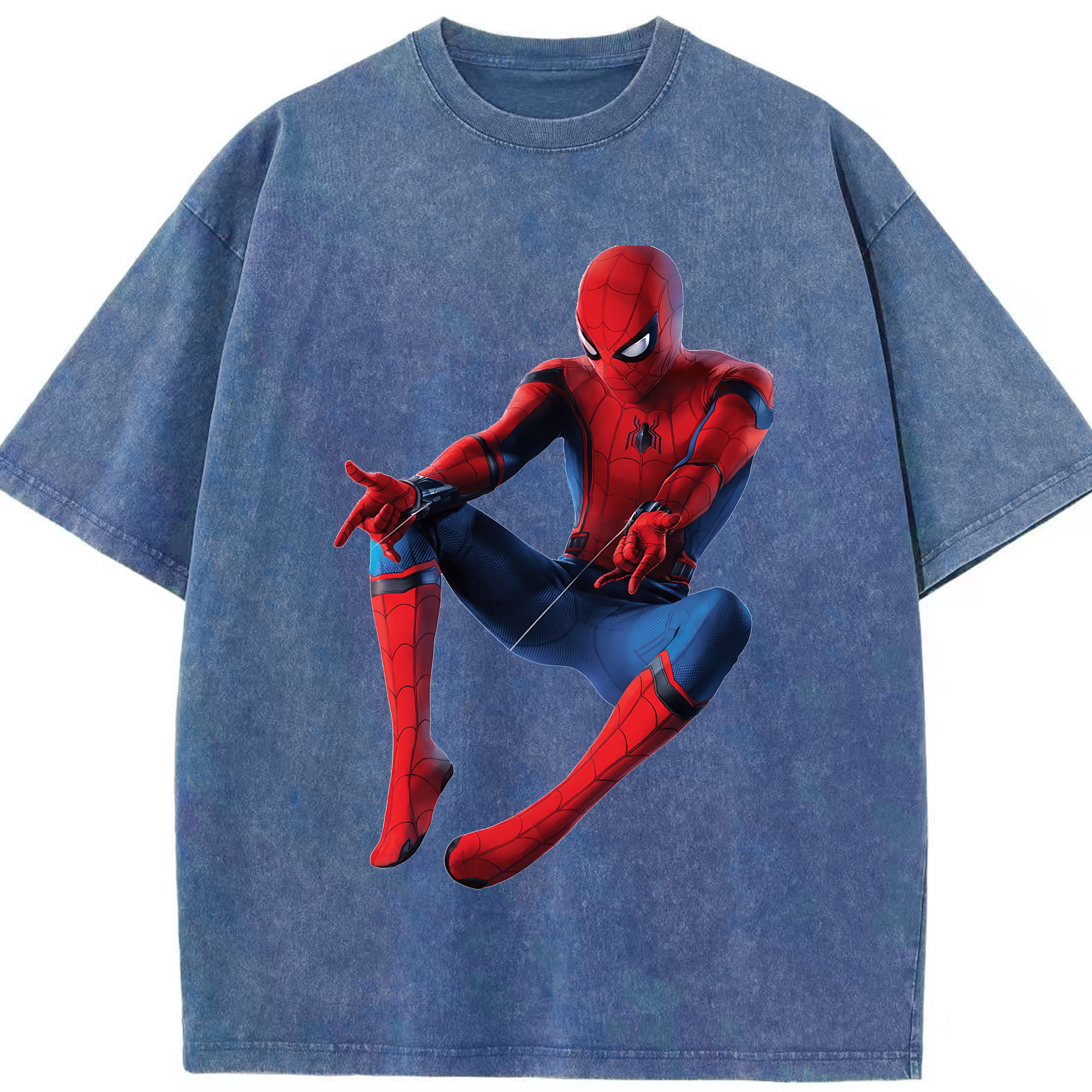 （画像用） Spider Man スパイダーマン 綿100% ヴィンテージ風 半袖Tシャツ（フロントプリント）