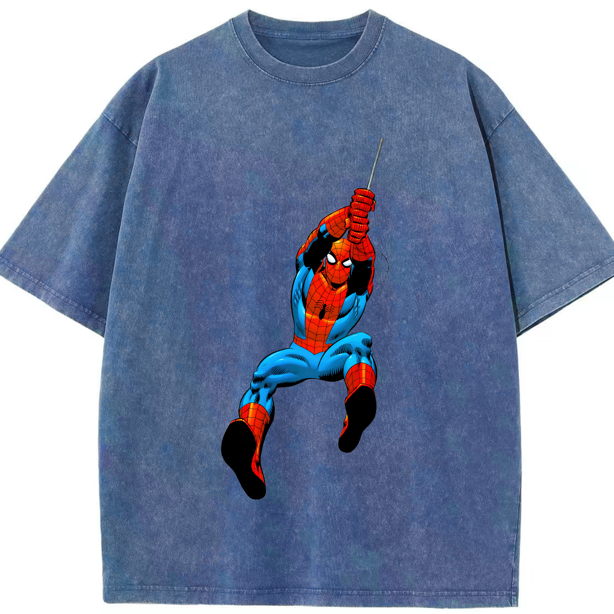 （画像用） Spider Man スパイダーマン 綿100% ヴィンテージ風 半袖Tシャツ（フロントプリント）