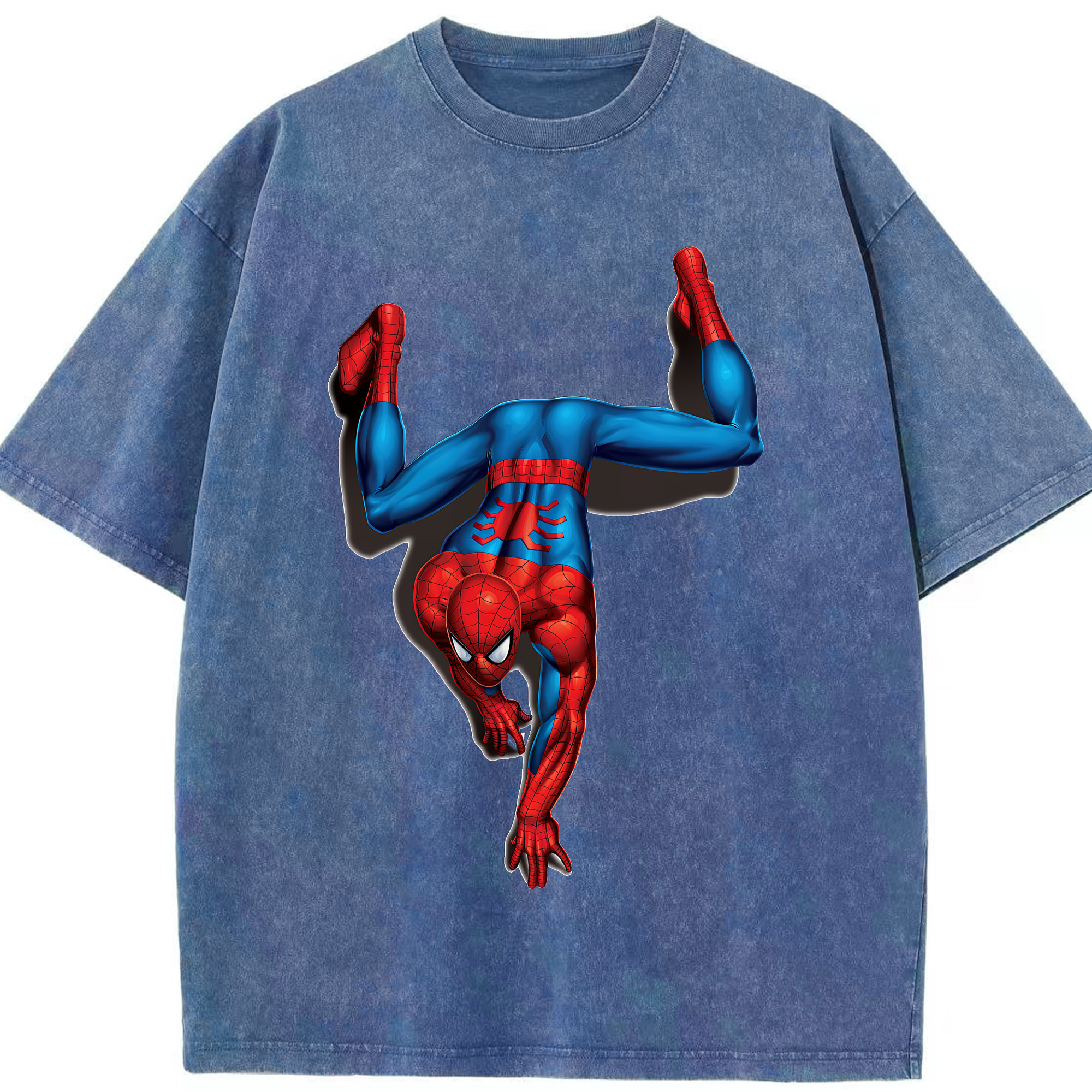 （画像用） Spider Man スパイダーマン 綿100% ヴィンテージ風 半袖Tシャツ（フロントプリント）