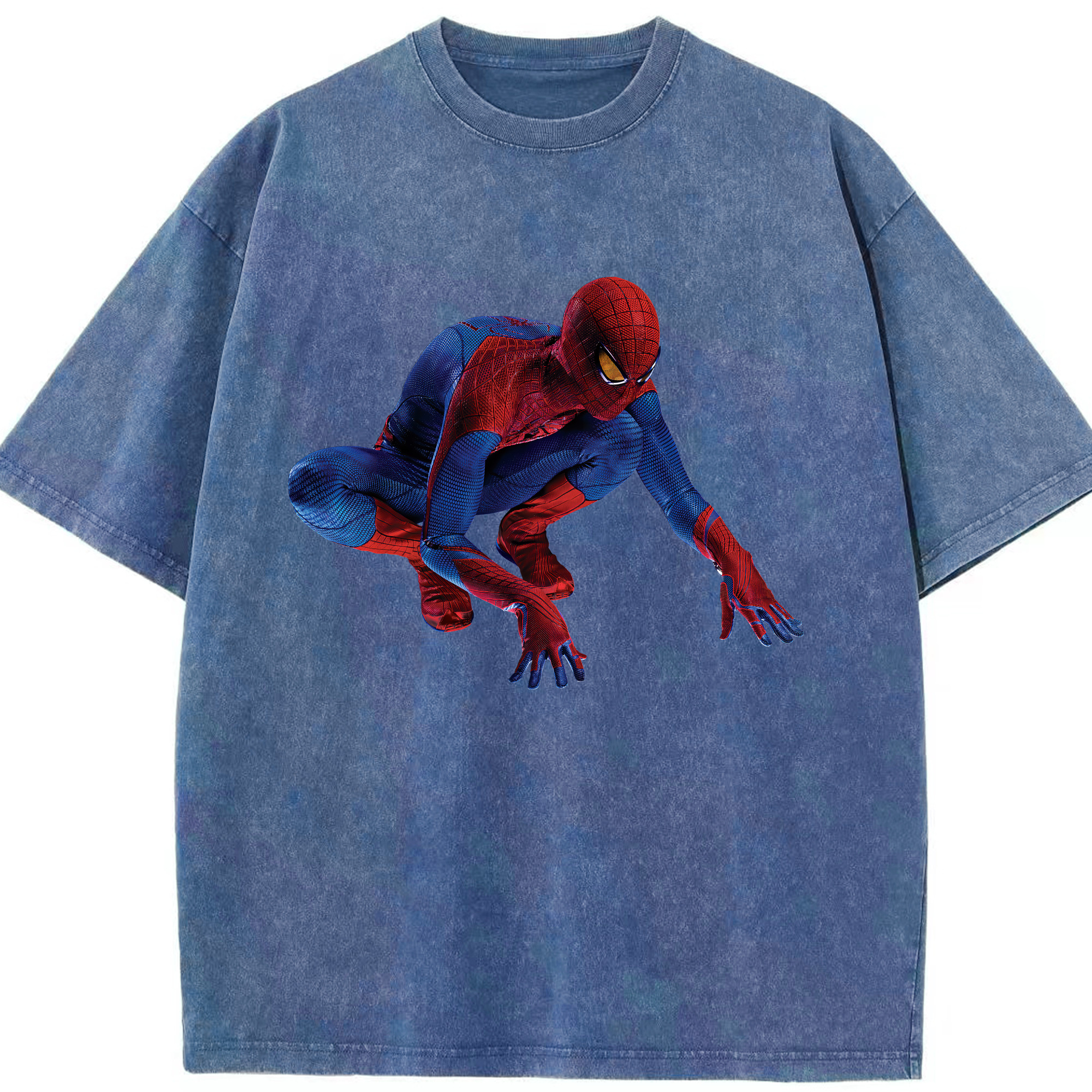 （画像用） Spider Man スパイダーマン 綿100% ヴィンテージ風 半袖Tシャツ（フロントプリント）