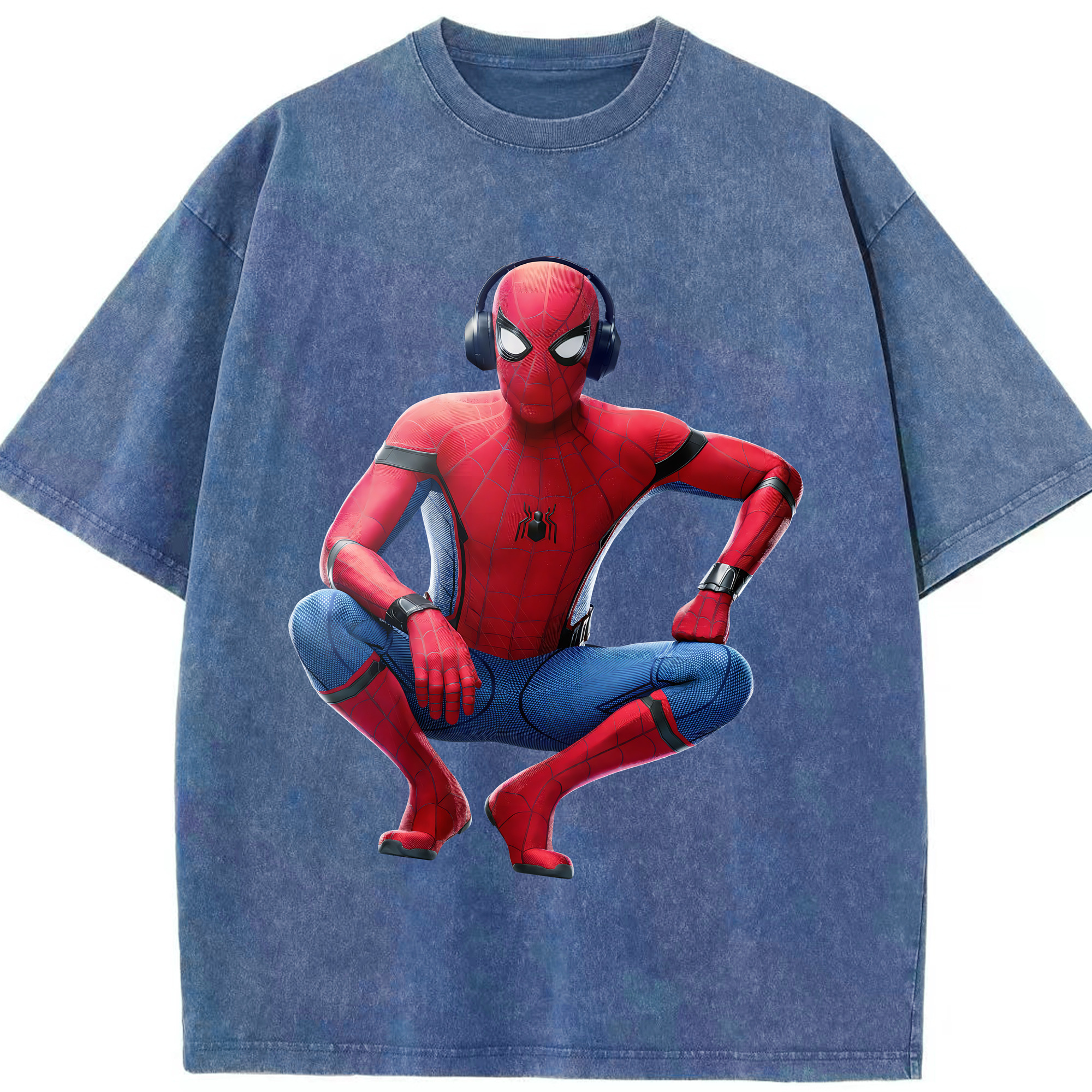（画像用） Spider Man スパイダーマン 綿100% ヴィンテージ風 半袖Tシャツ（フロントプリント）