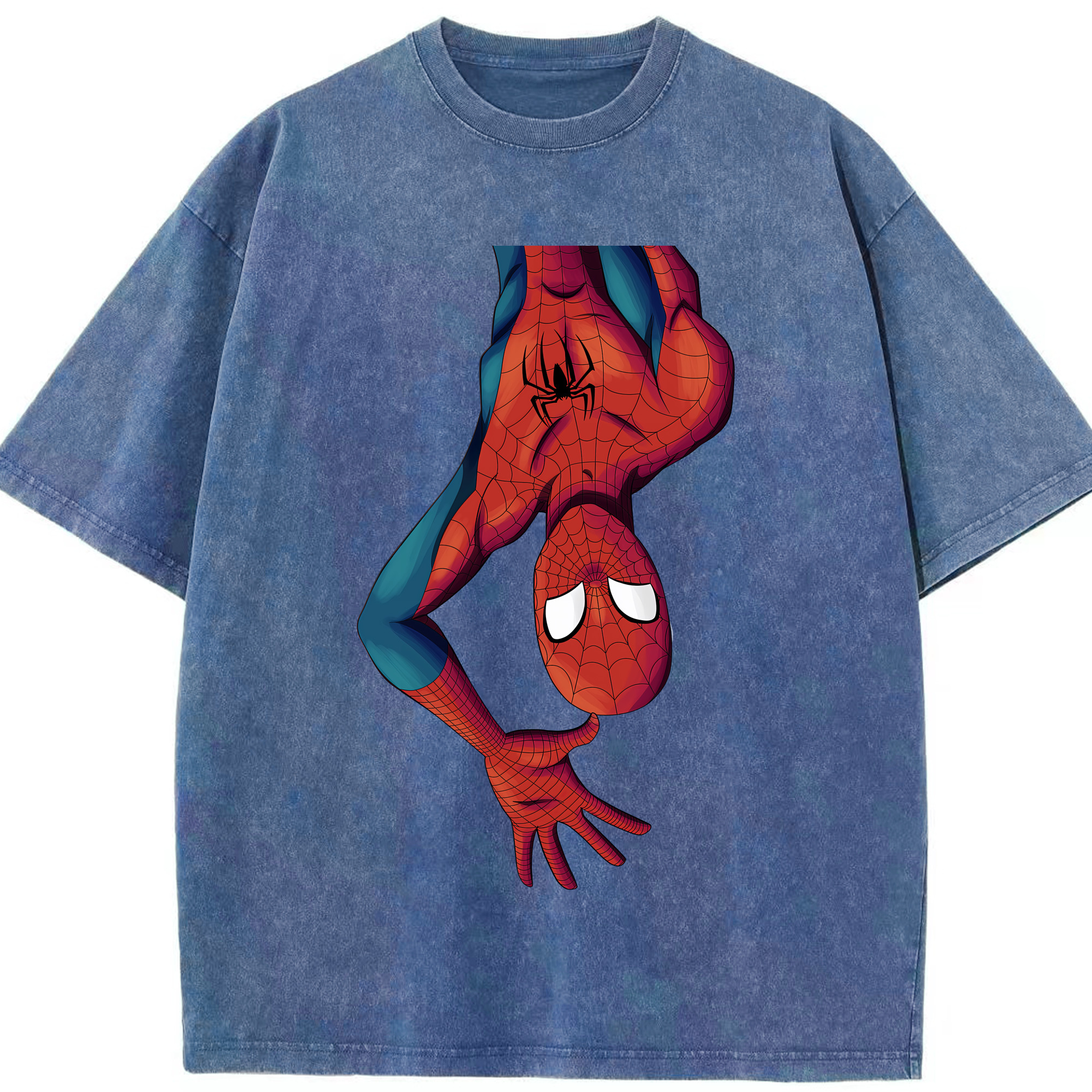 （画像用） Spider Man スパイダーマン 綿100% ヴィンテージ風 半袖Tシャツ（フロントプリント）