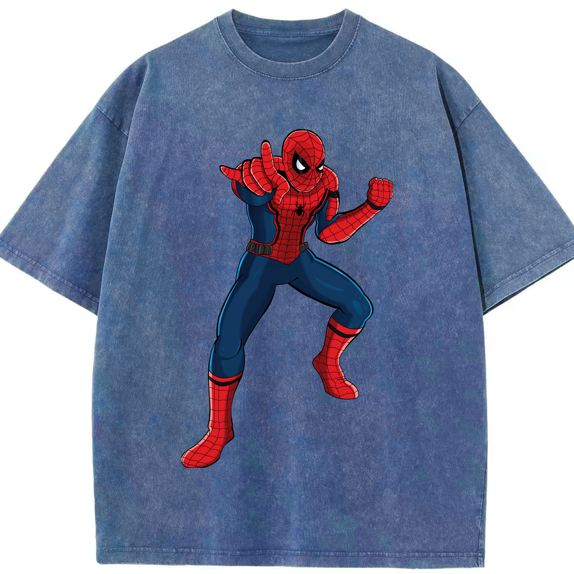 （画像用） Spider Man スパイダーマン 綿100% ヴィンテージ風 半袖Tシャツ（フロントプリント）