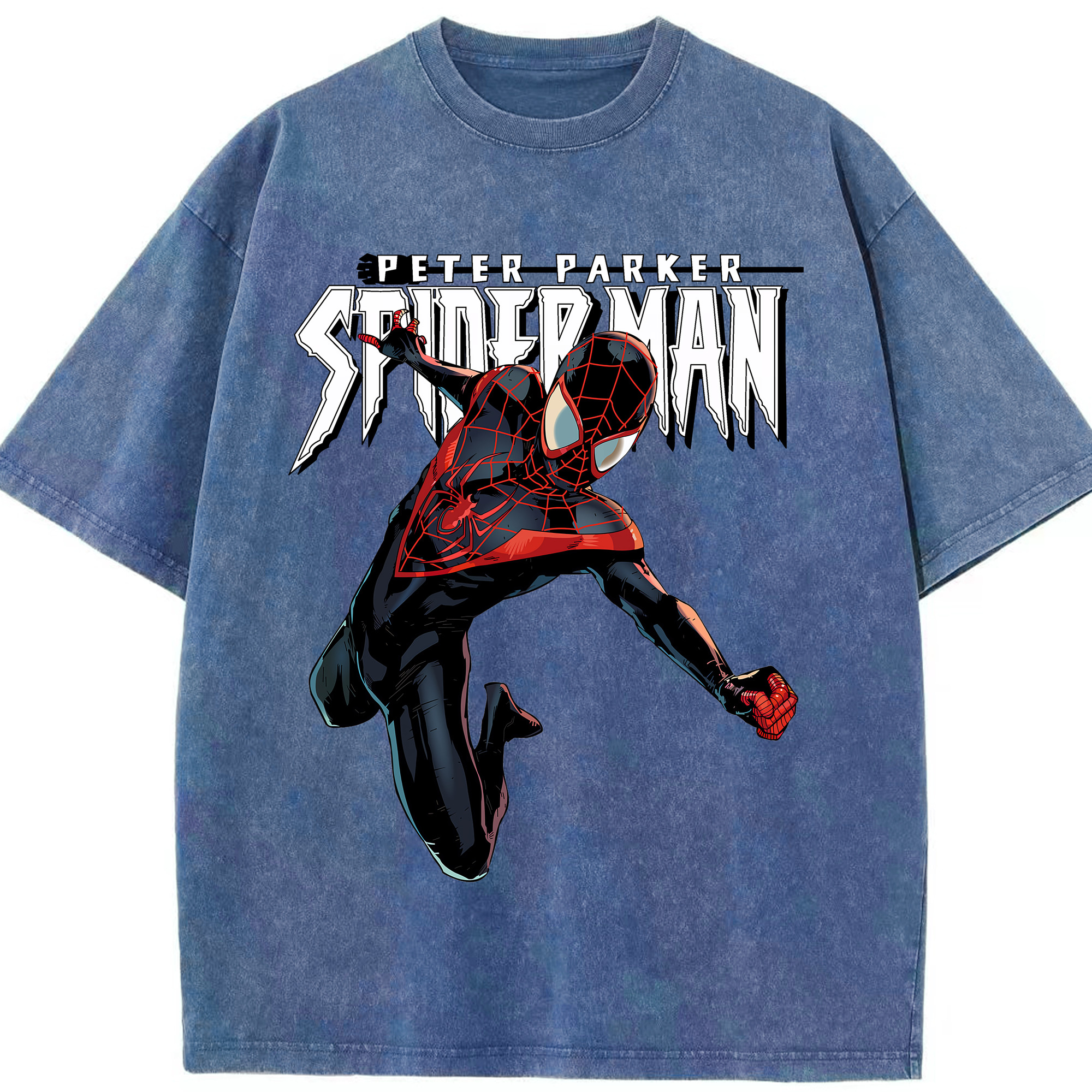 （画像用） Spider Man スパイダーマン 綿100% ヴィンテージ風 半袖Tシャツ（フロントプリント）