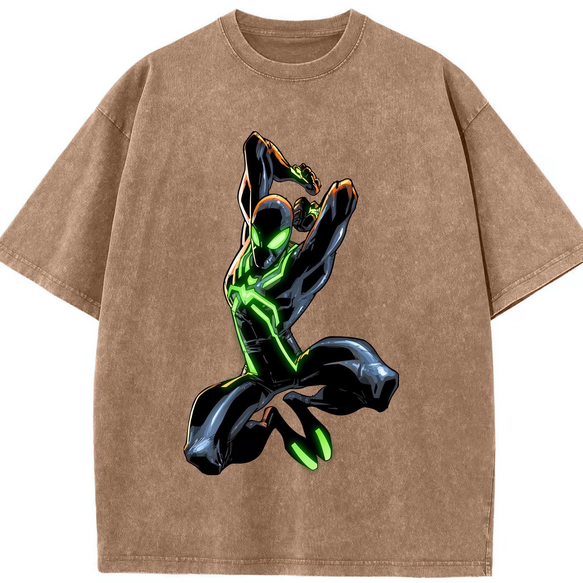 （画像用） Spider Man スパイダーマン 綿100% ヴィンテージ風 半袖Tシャツ（フロントプリント）