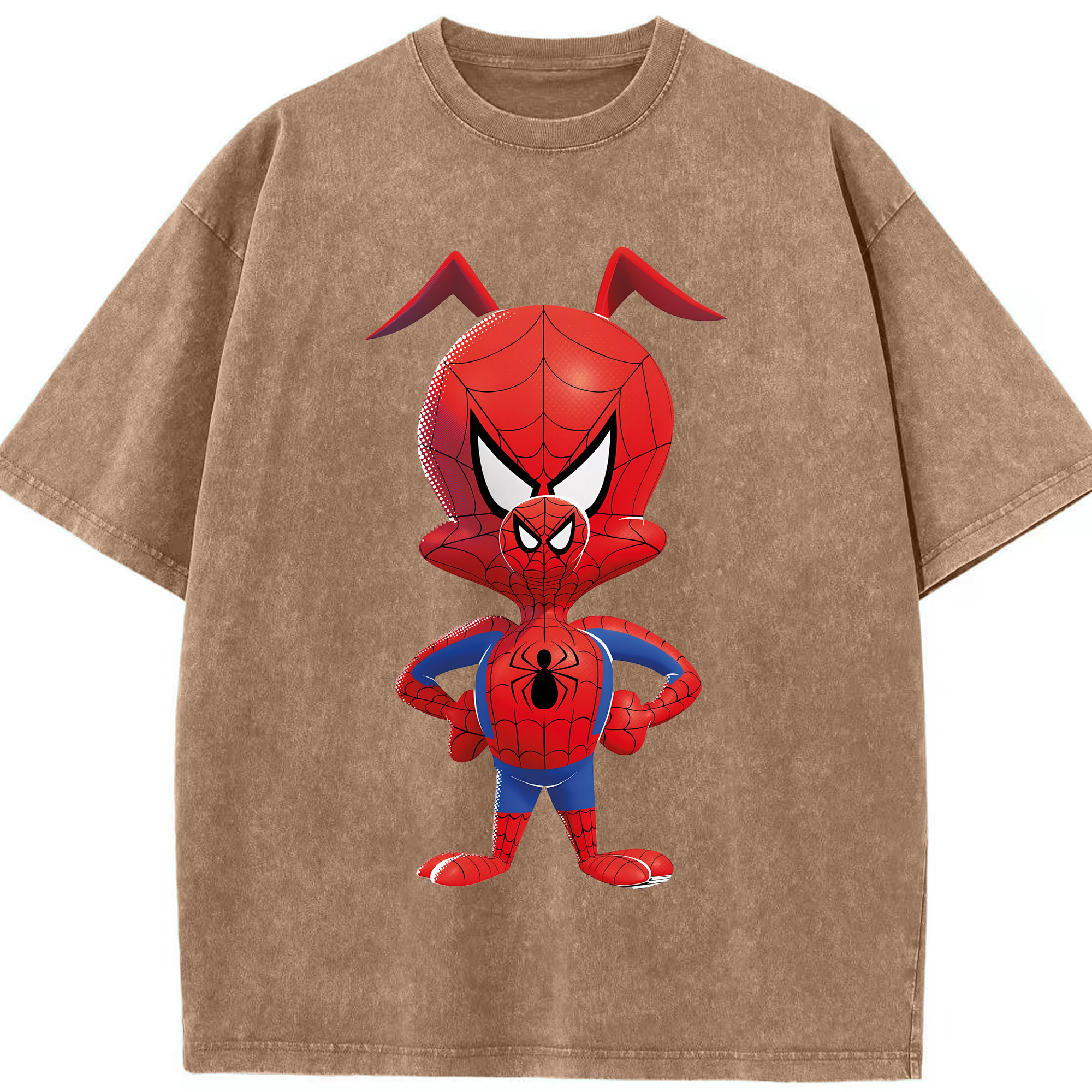 （画像用） Spider Man スパイダーマン 綿100% ヴィンテージ風 半袖Tシャツ（フロントプリント）