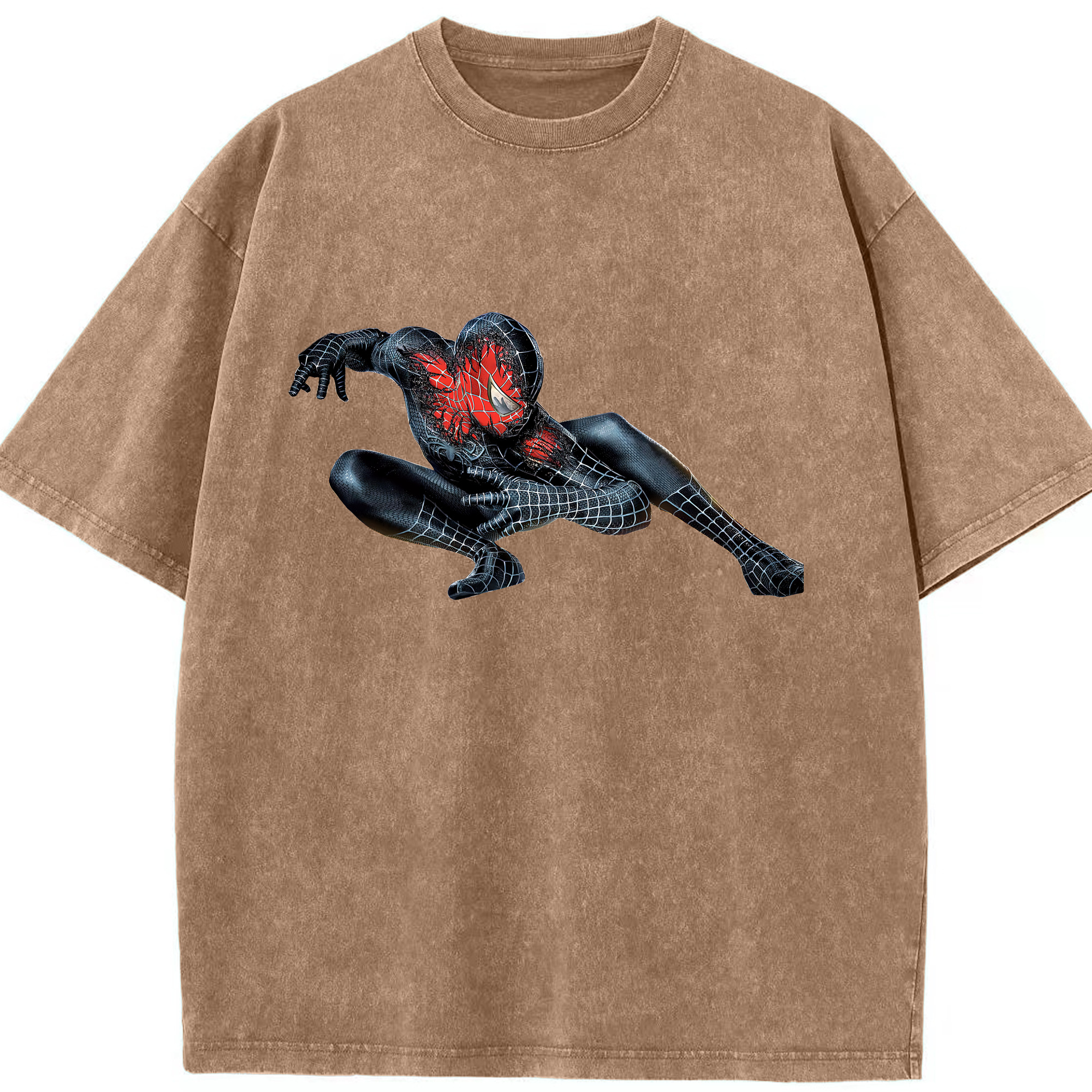 （画像用） Spider Man スパイダーマン 綿100% ヴィンテージ風 半袖Tシャツ（フロントプリント）