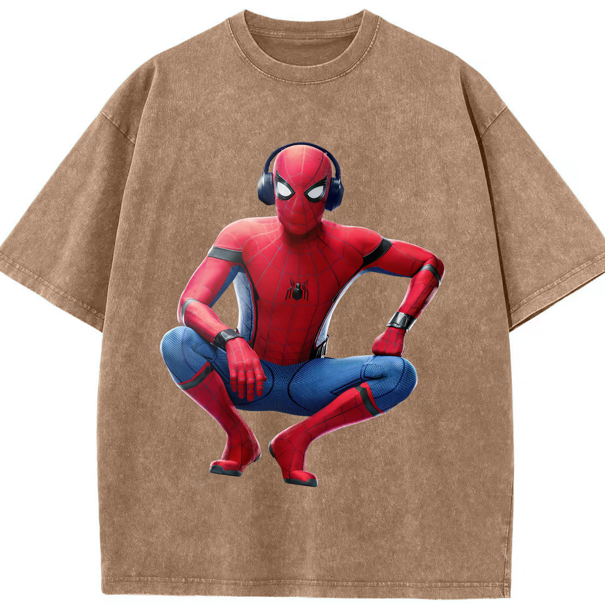 （画像用） Spider Man スパイダーマン 綿100% ヴィンテージ風 半袖Tシャツ（フロントプリント）