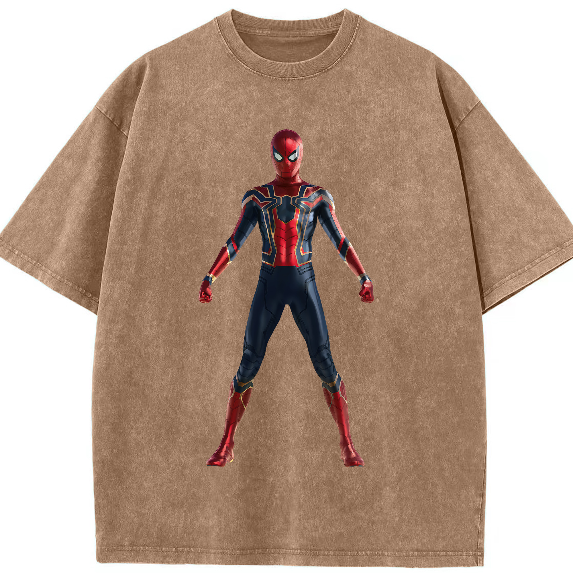 （画像用） Spider Man スパイダーマン 綿100% ヴィンテージ風 半袖Tシャツ（フロントプリント）
