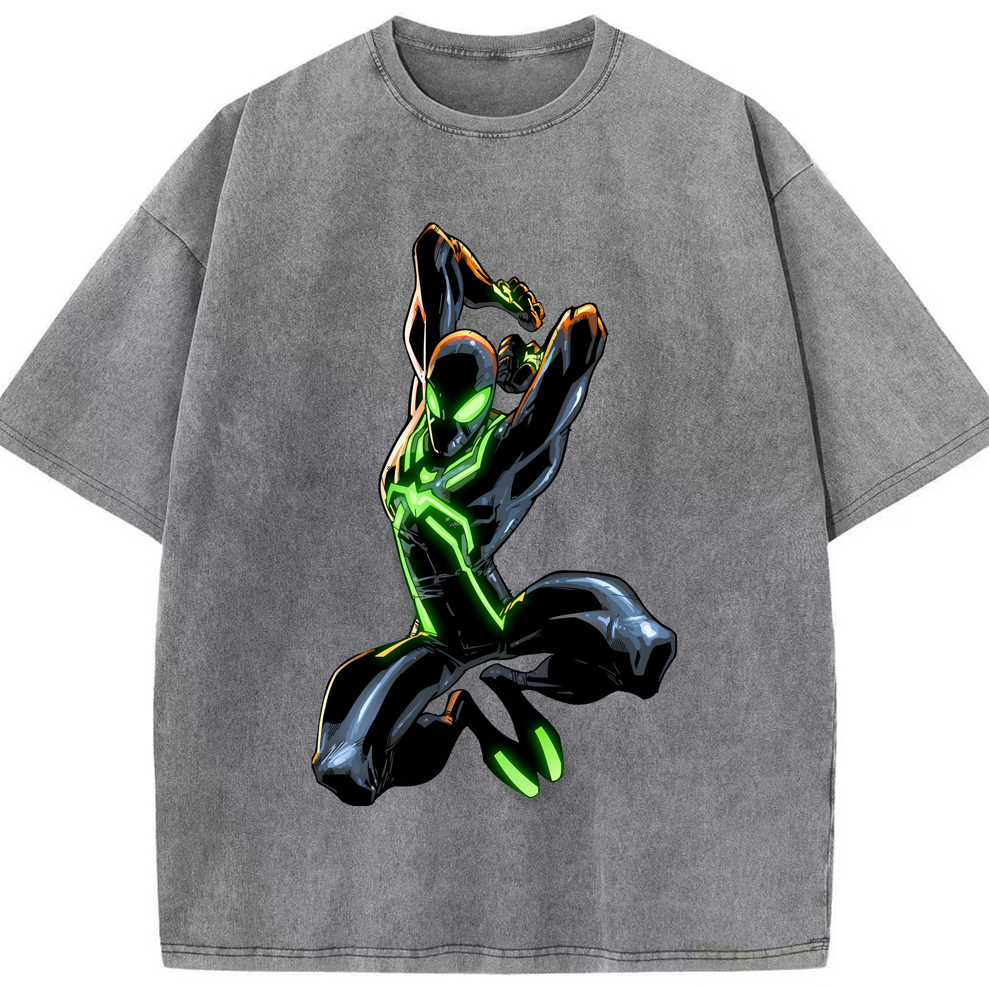 （画像用） Spider Man スパイダーマン 綿100% ヴィンテージ風 半袖Tシャツ（フロントプリント）