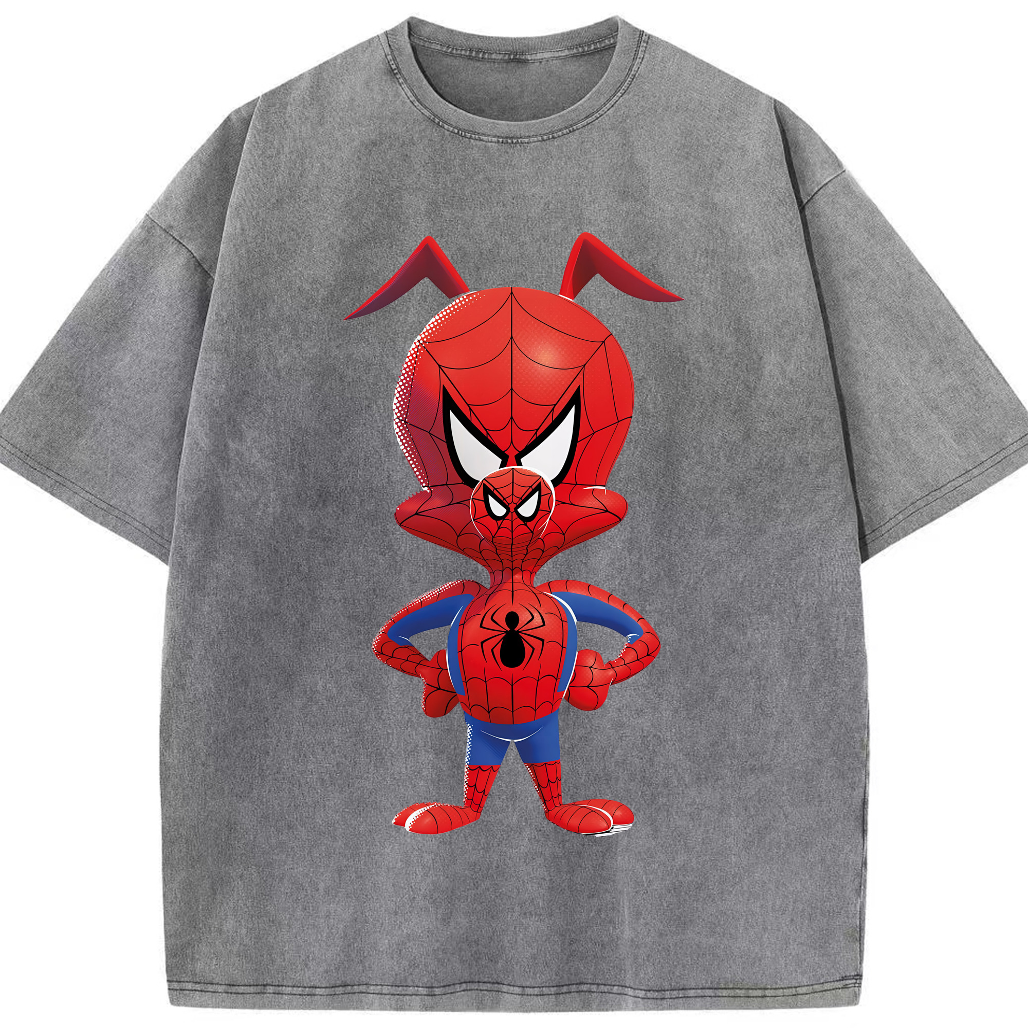 （画像用） Spider Man スパイダーマン 綿100% ヴィンテージ風 半袖Tシャツ（フロントプリント）