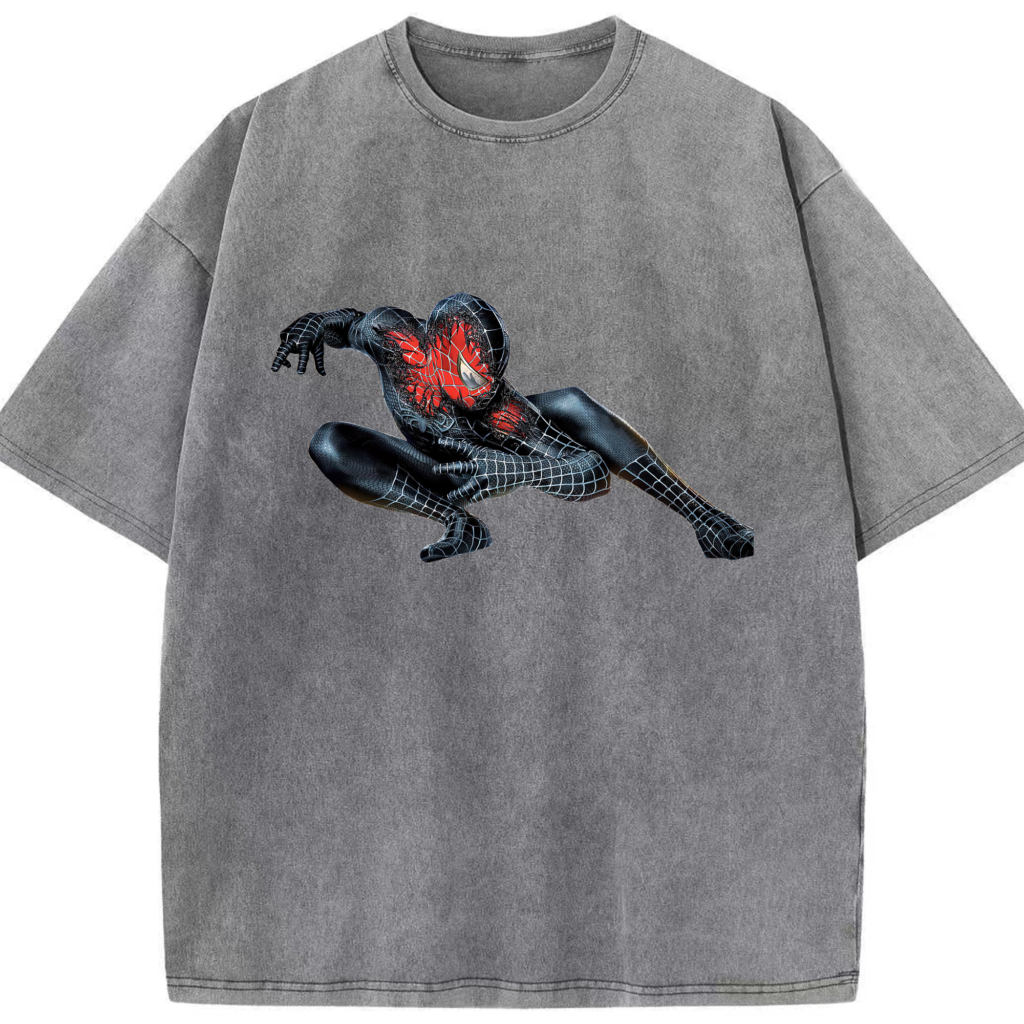 （画像用） Spider Man スパイダーマン 綿100% ヴィンテージ風 半袖Tシャツ（フロントプリント）