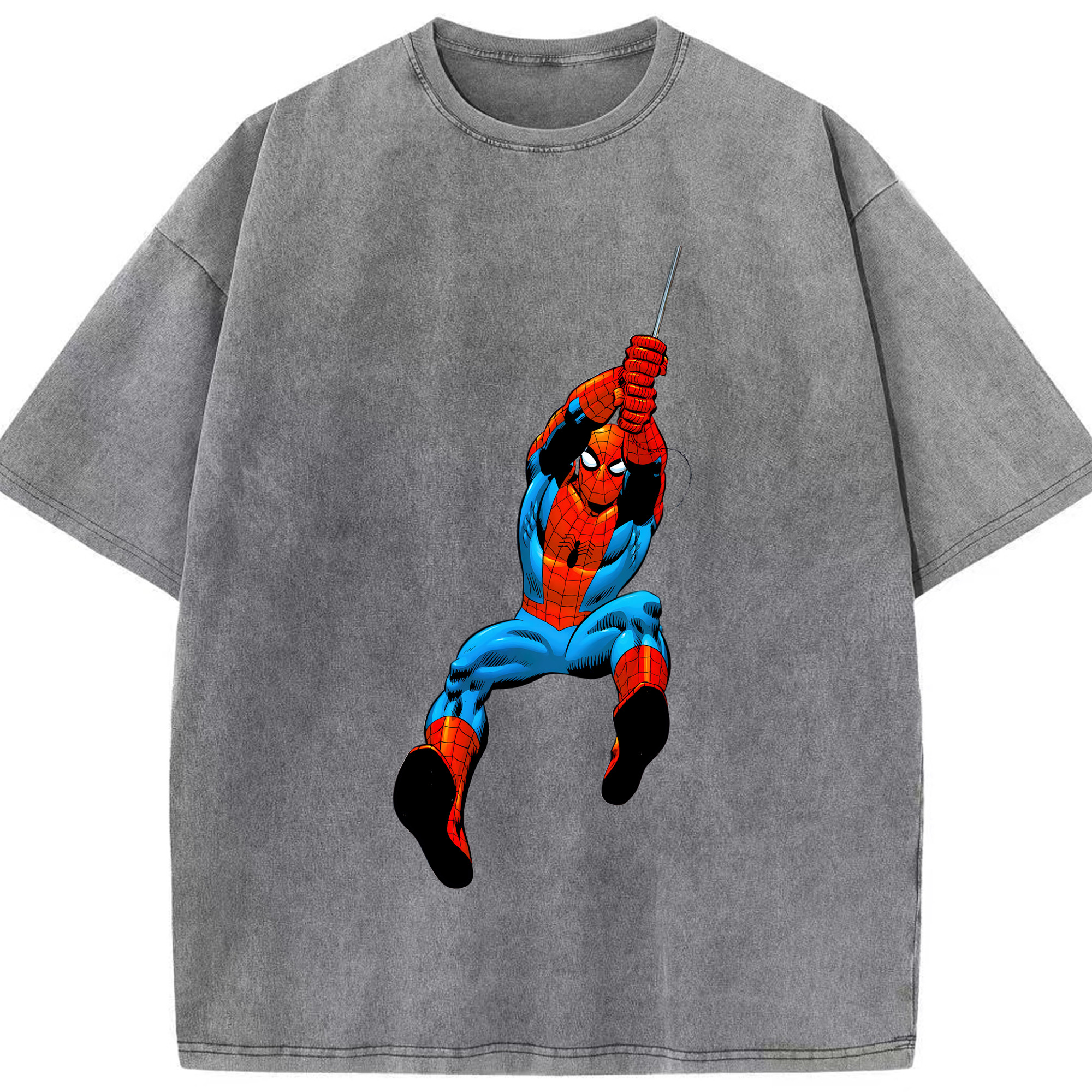 （画像用） Spider Man スパイダーマン 綿100% ヴィンテージ風 半袖Tシャツ（フロントプリント）