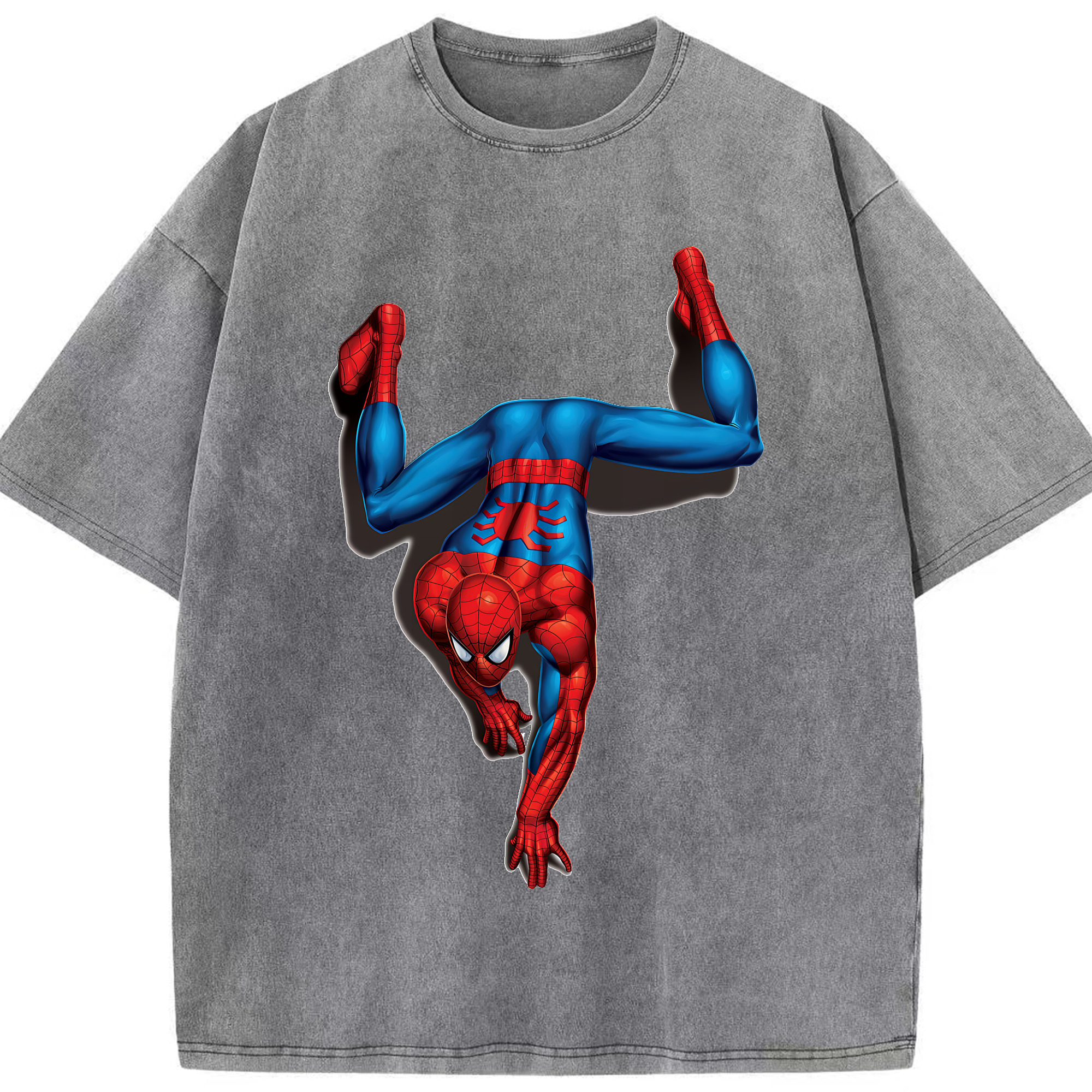 （画像用） Spider Man スパイダーマン 綿100% ヴィンテージ風 半袖Tシャツ（フロントプリント）