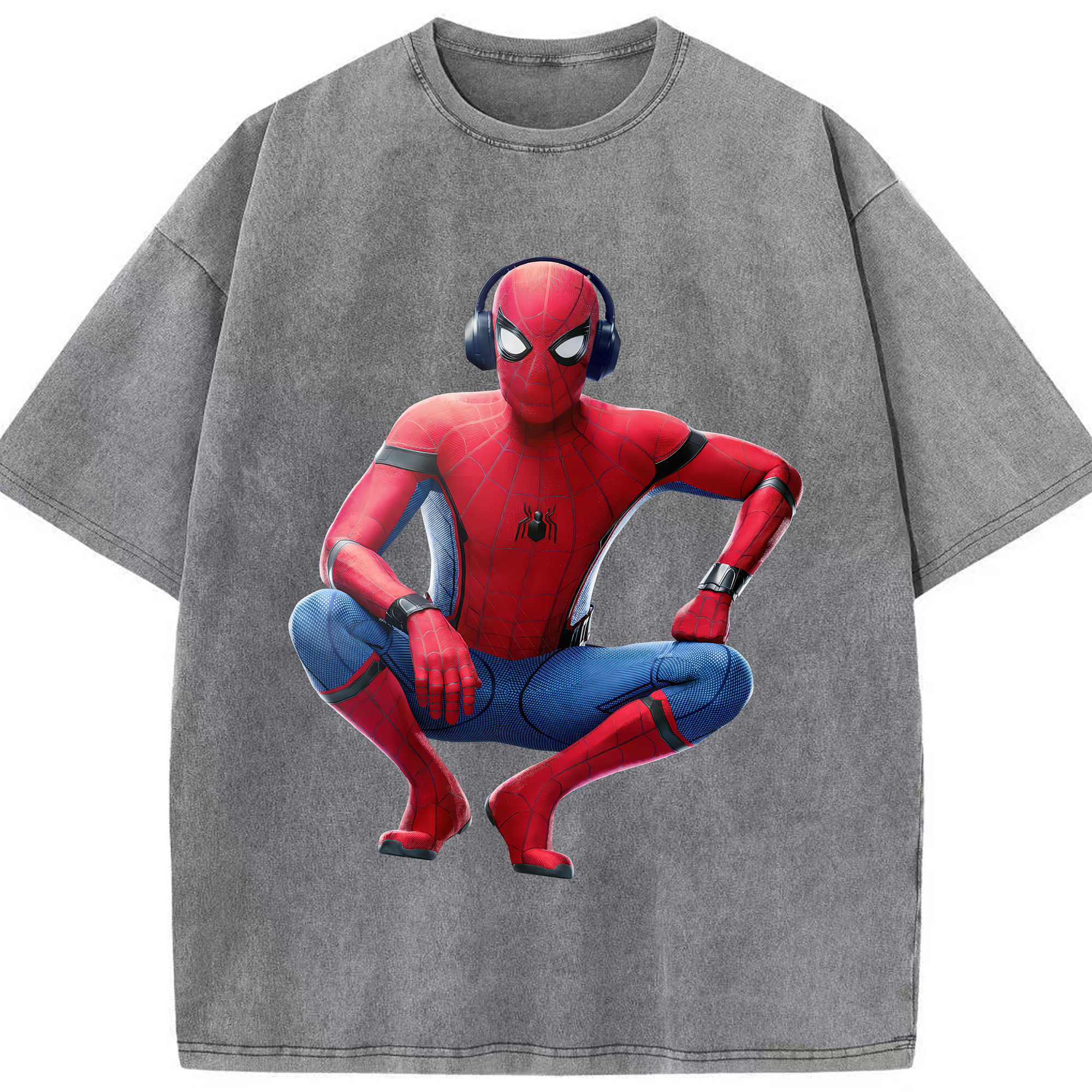 （画像用） Spider Man スパイダーマン 綿100% ヴィンテージ風 半袖Tシャツ（フロントプリント）