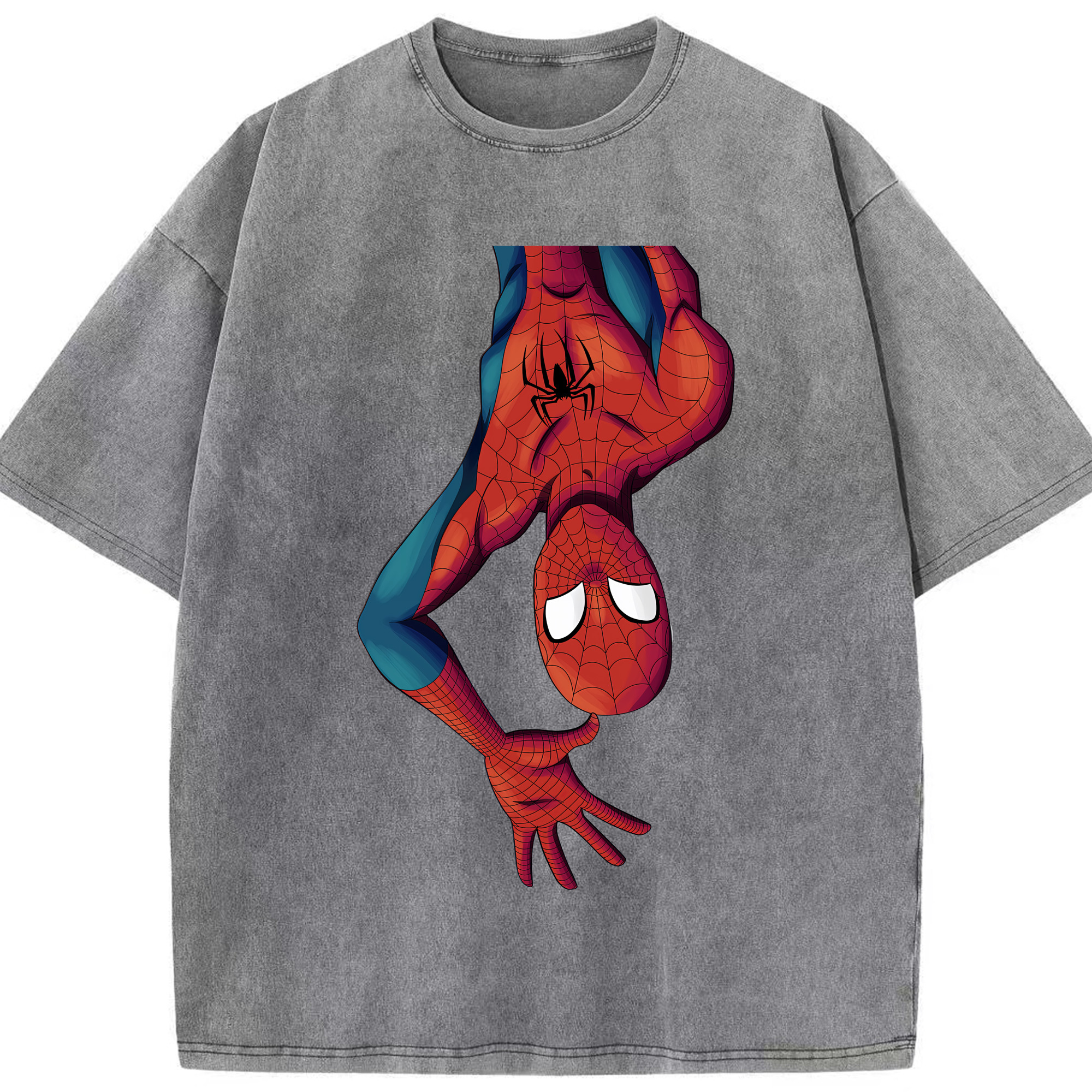 （画像用） Spider Man スパイダーマン 綿100% ヴィンテージ風 半袖Tシャツ（フロントプリント）
