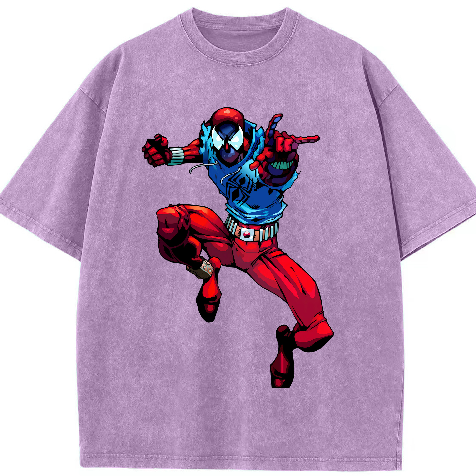 （画像用） Spider Man スパイダーマン 綿100% ヴィンテージ風 半袖Tシャツ（フロントプリント）