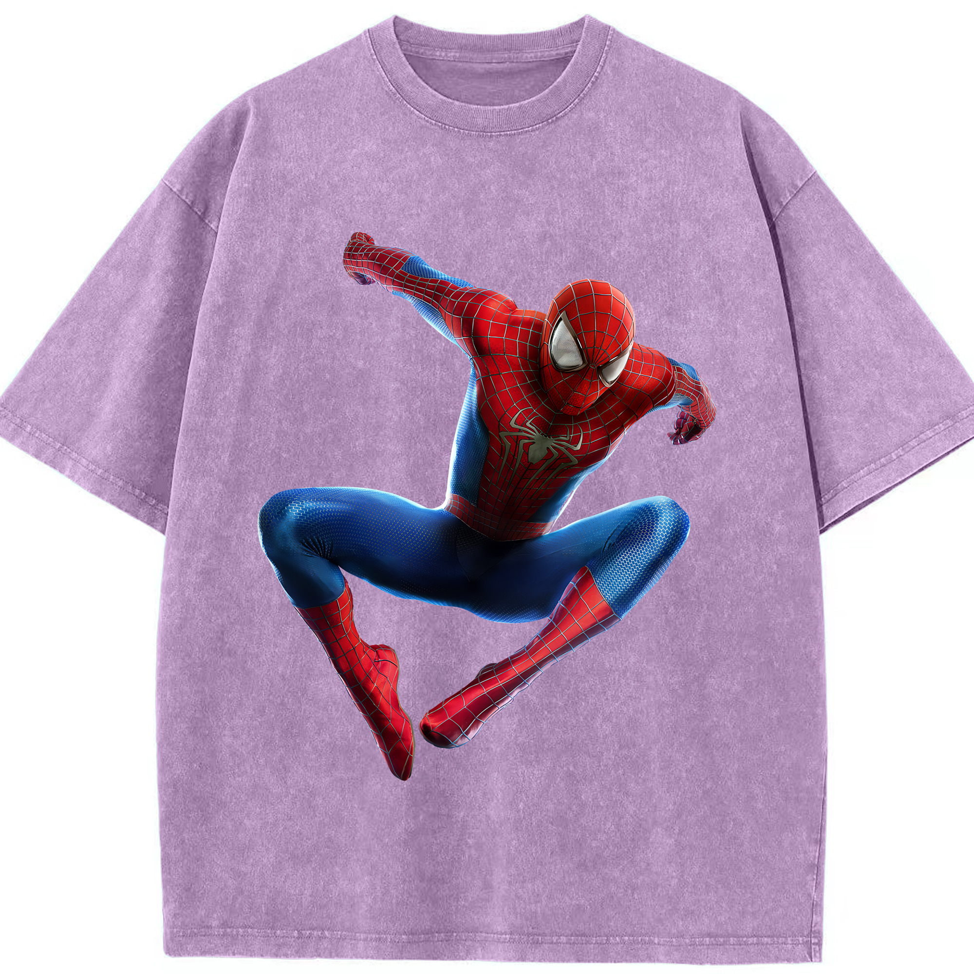 （画像用） Spider Man スパイダーマン 綿100% ヴィンテージ風 半袖Tシャツ（フロントプリント）