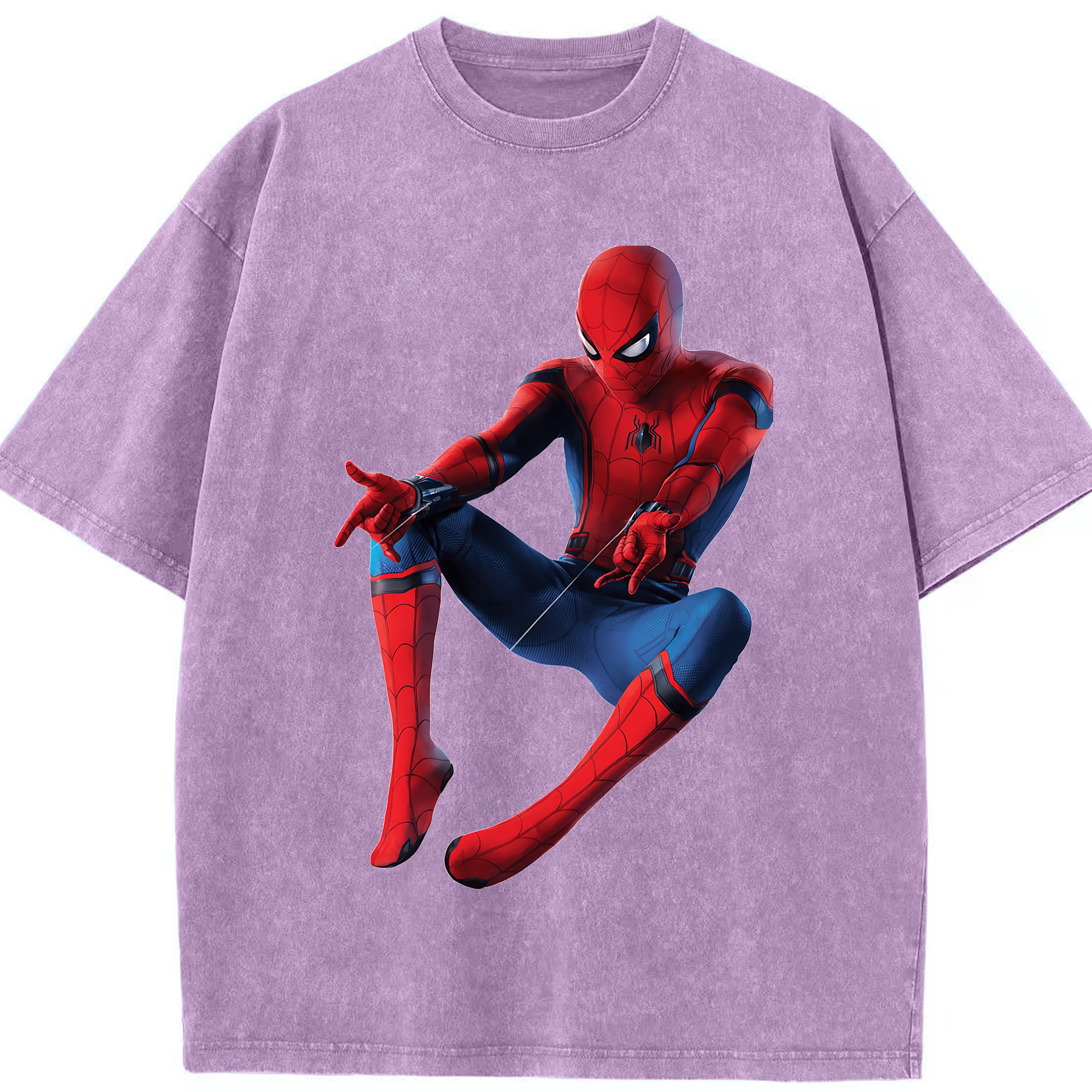 （画像用） Spider Man スパイダーマン 綿100% ヴィンテージ風 半袖Tシャツ（フロントプリント）