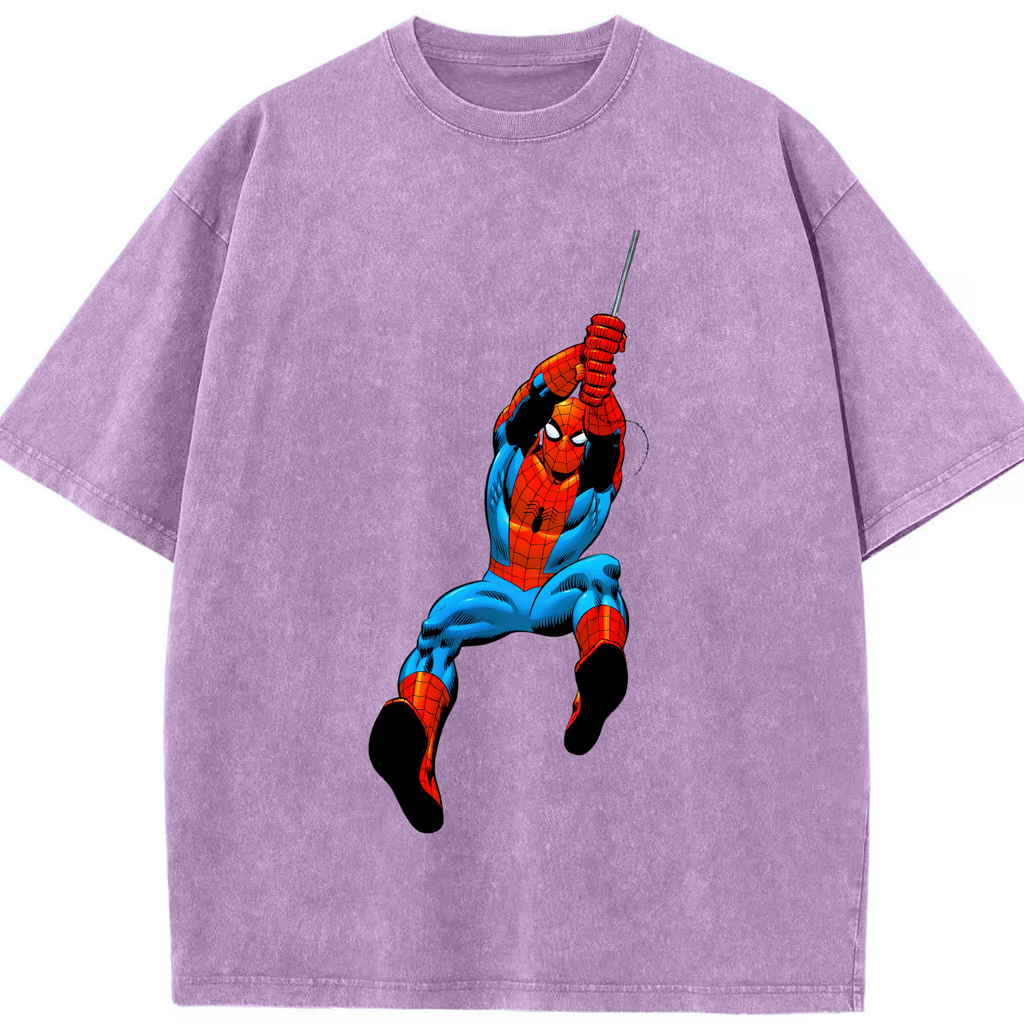 （画像用） Spider Man スパイダーマン 綿100% ヴィンテージ風 半袖Tシャツ（フロントプリント）