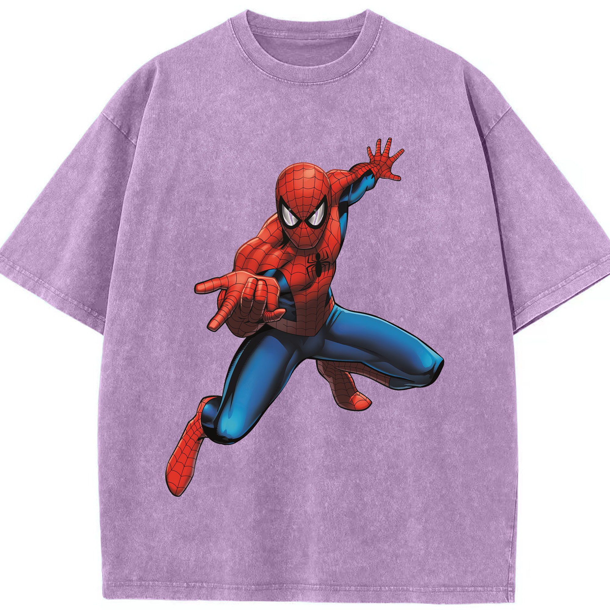 （画像用） Spider Man スパイダーマン 綿100% ヴィンテージ風 半袖Tシャツ（フロントプリント）