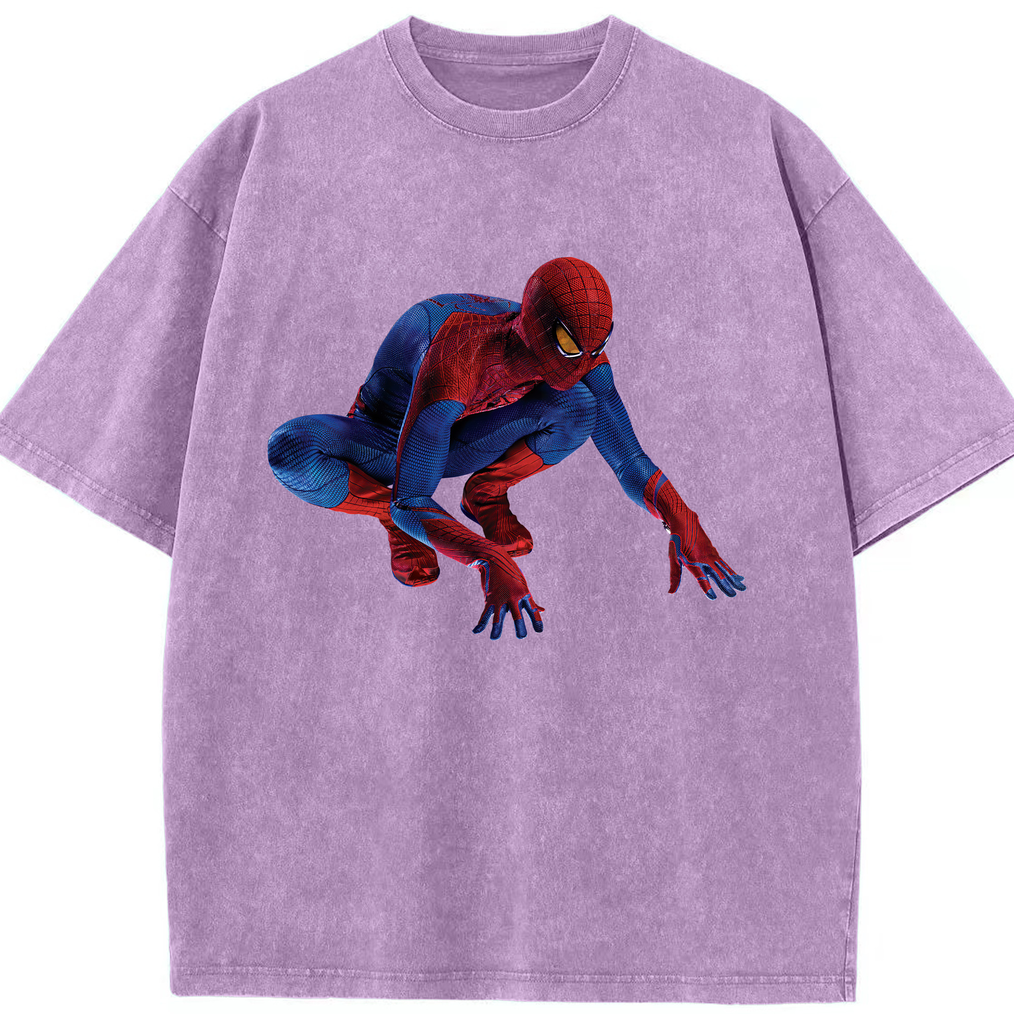 （画像用） Spider Man スパイダーマン 綿100% ヴィンテージ風 半袖Tシャツ（フロントプリント）