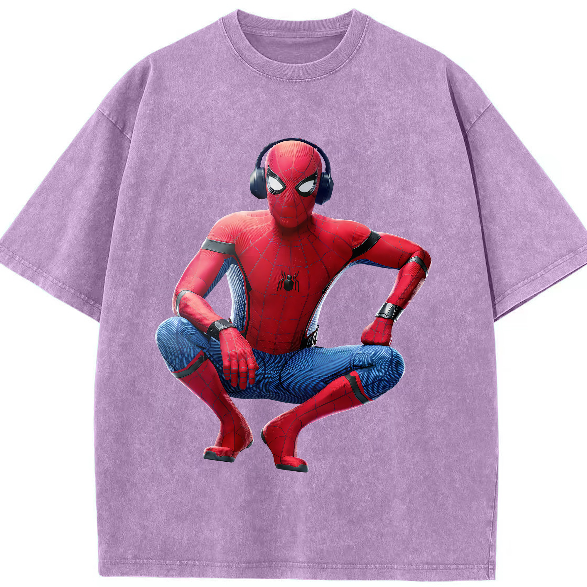 （画像用） Spider Man スパイダーマン 綿100% ヴィンテージ風 半袖Tシャツ（フロントプリント）