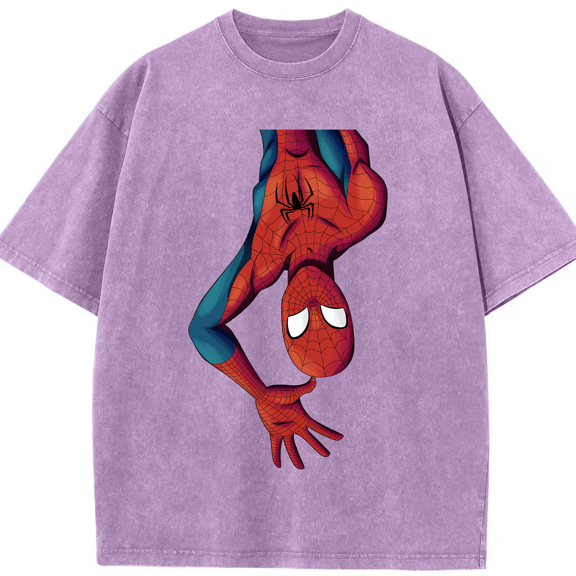 （画像用） Spider Man スパイダーマン 綿100% ヴィンテージ風 半袖Tシャツ（フロントプリント）