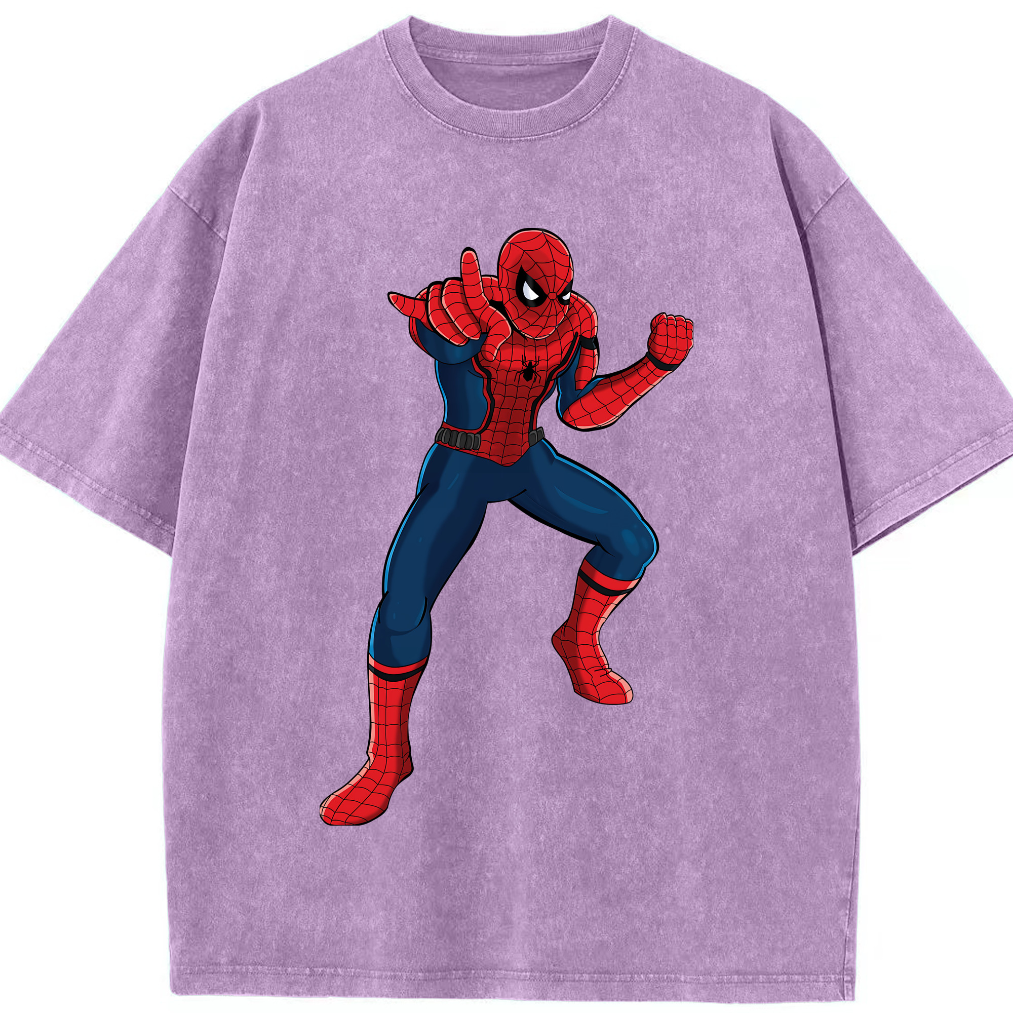 （画像用） Spider Man スパイダーマン 綿100% ヴィンテージ風 半袖Tシャツ（フロントプリント）