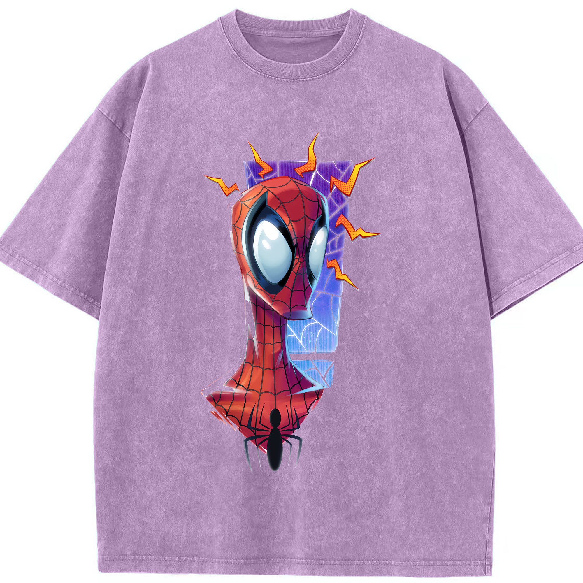 （画像用） Spider Man スパイダーマン 綿100% ヴィンテージ風 半袖Tシャツ（フロントプリント）