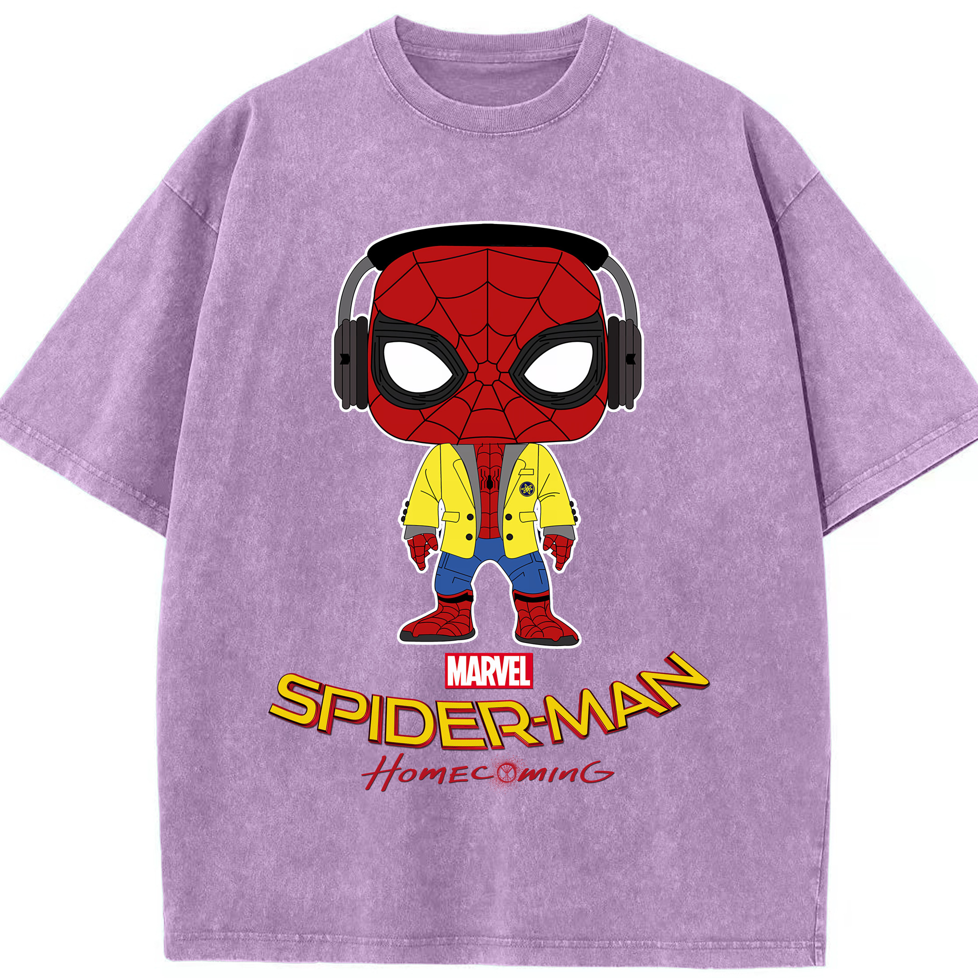 （画像用） Spider Man スパイダーマン 綿100% ヴィンテージ風 半袖Tシャツ（フロントプリント）