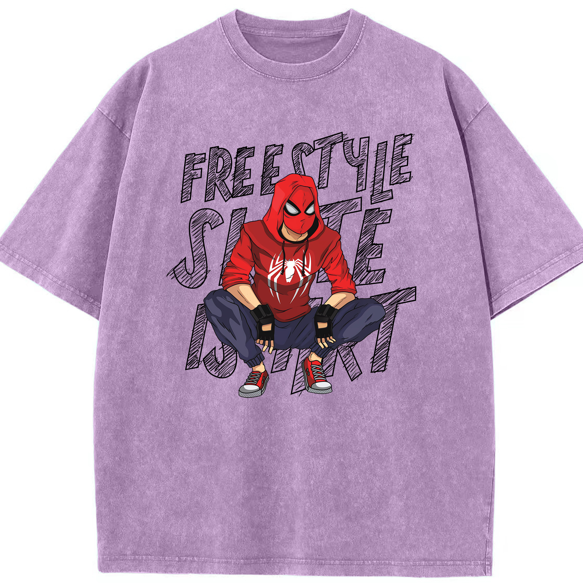 （画像用） Spider Man スパイダーマン 綿100% ヴィンテージ風 半袖Tシャツ（フロントプリント）