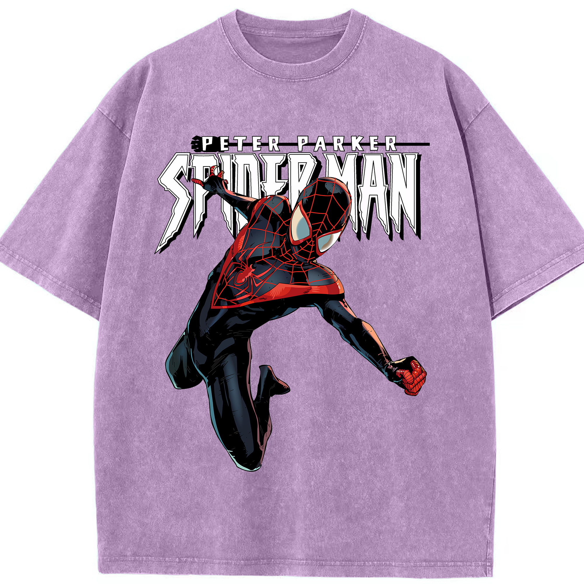 （画像用） Spider Man スパイダーマン 綿100% ヴィンテージ風 半袖Tシャツ（フロントプリント）