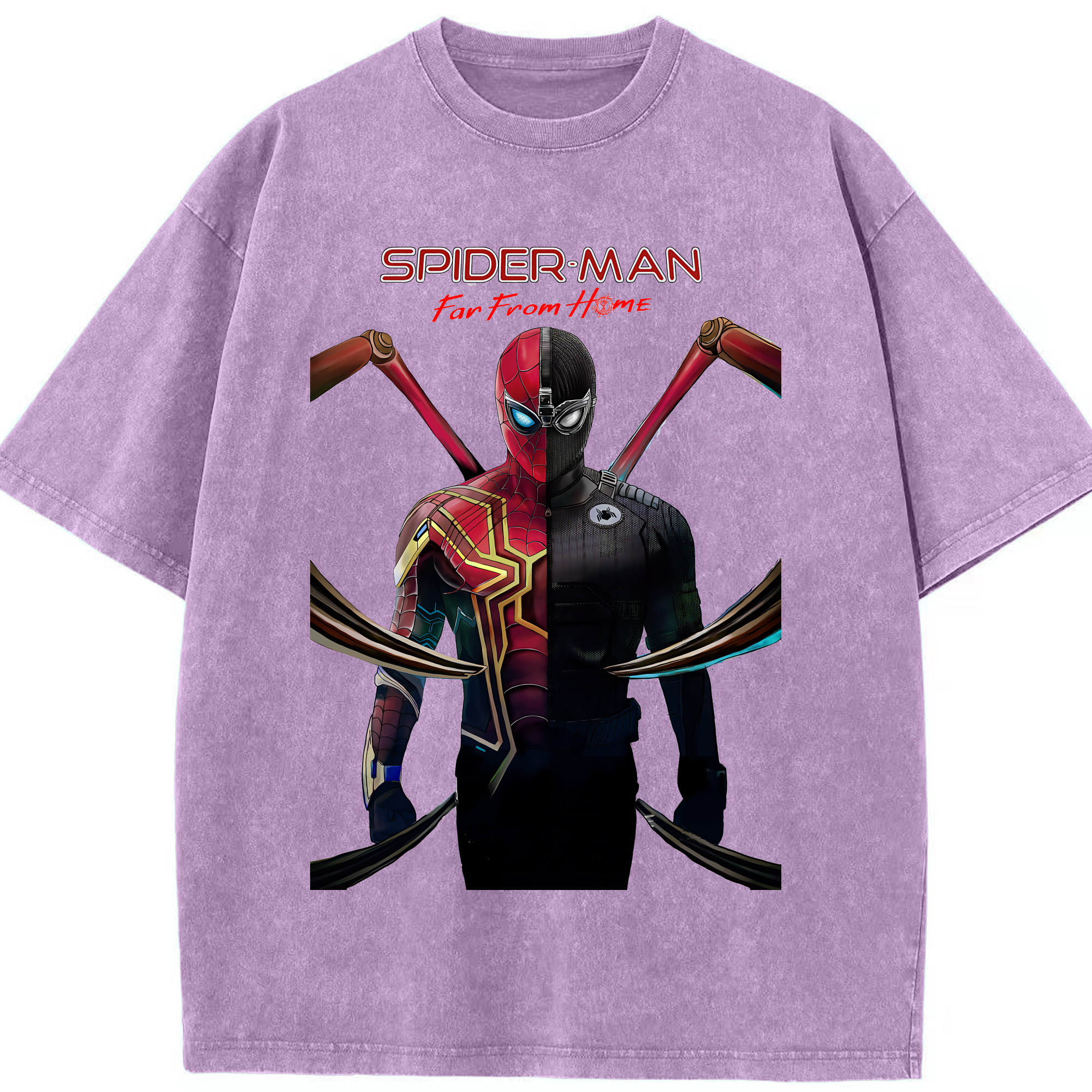（画像用） Spider Man スパイダーマン 綿100% ヴィンテージ風 半袖Tシャツ（フロントプリント）