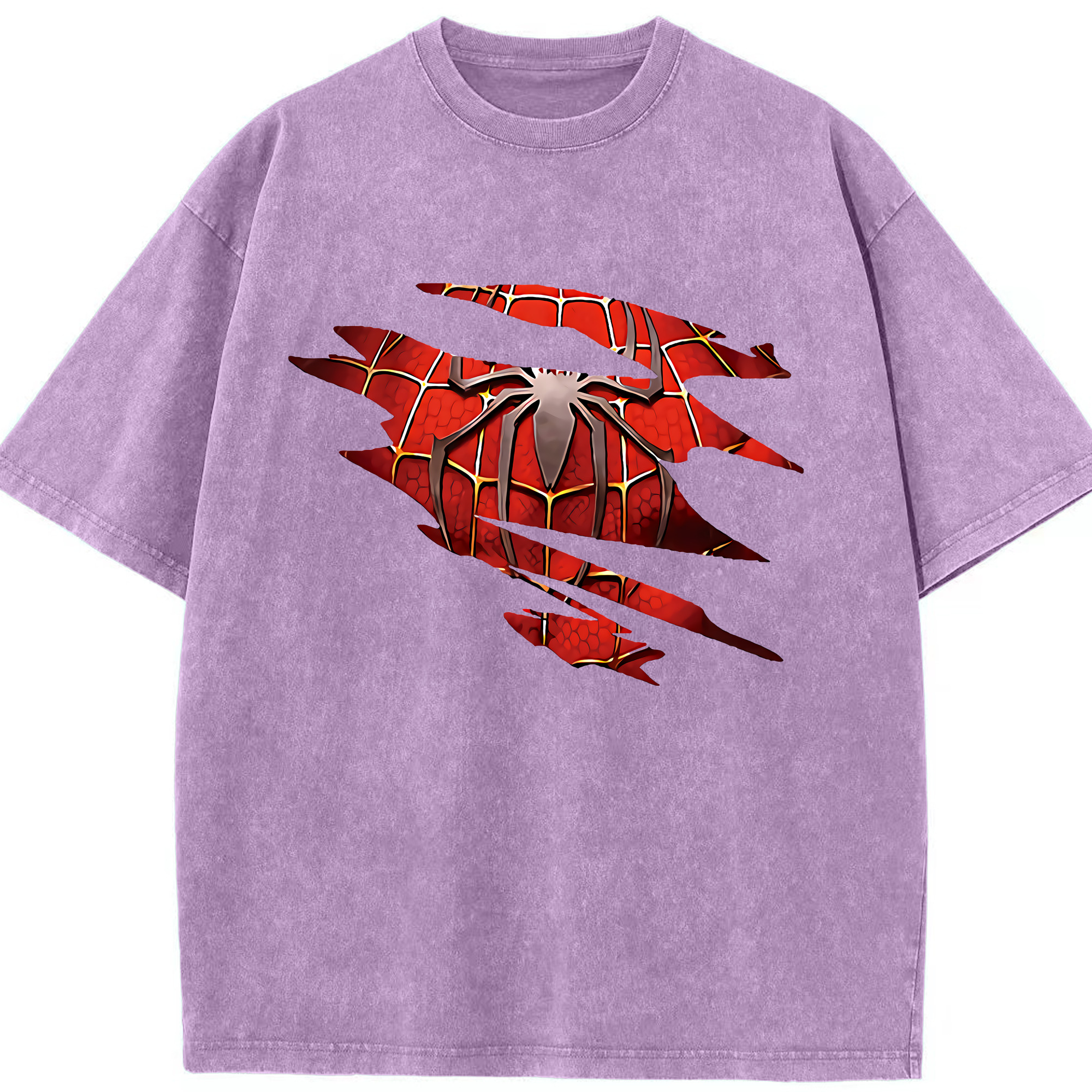 （画像用） Spider Man スパイダーマン 綿100% ヴィンテージ風 半袖Tシャツ（フロントプリント）