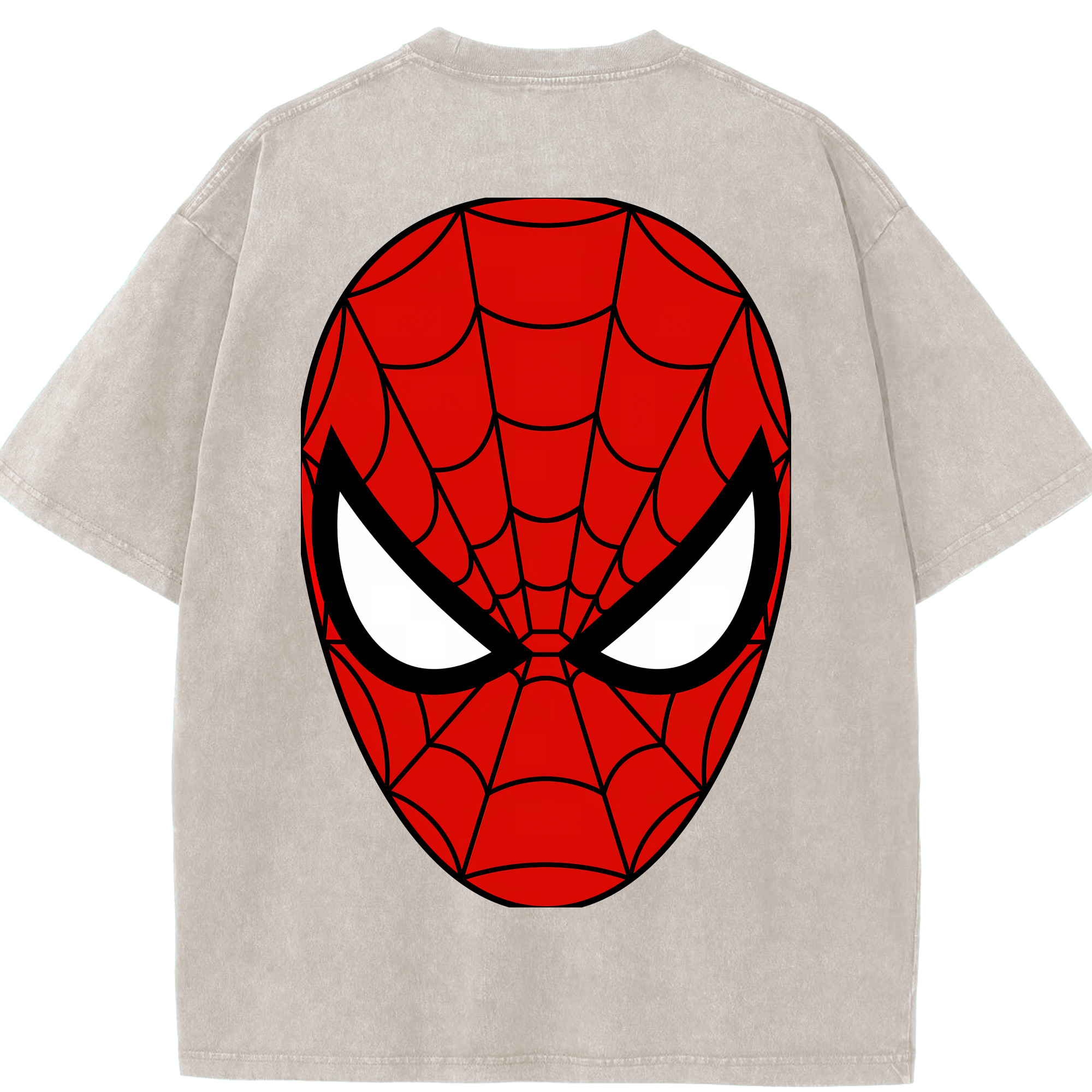 （画像用） Spider Man スパイダーマン 綿100% ヴィンテージ風 半袖Tシャツ（背面プリント）