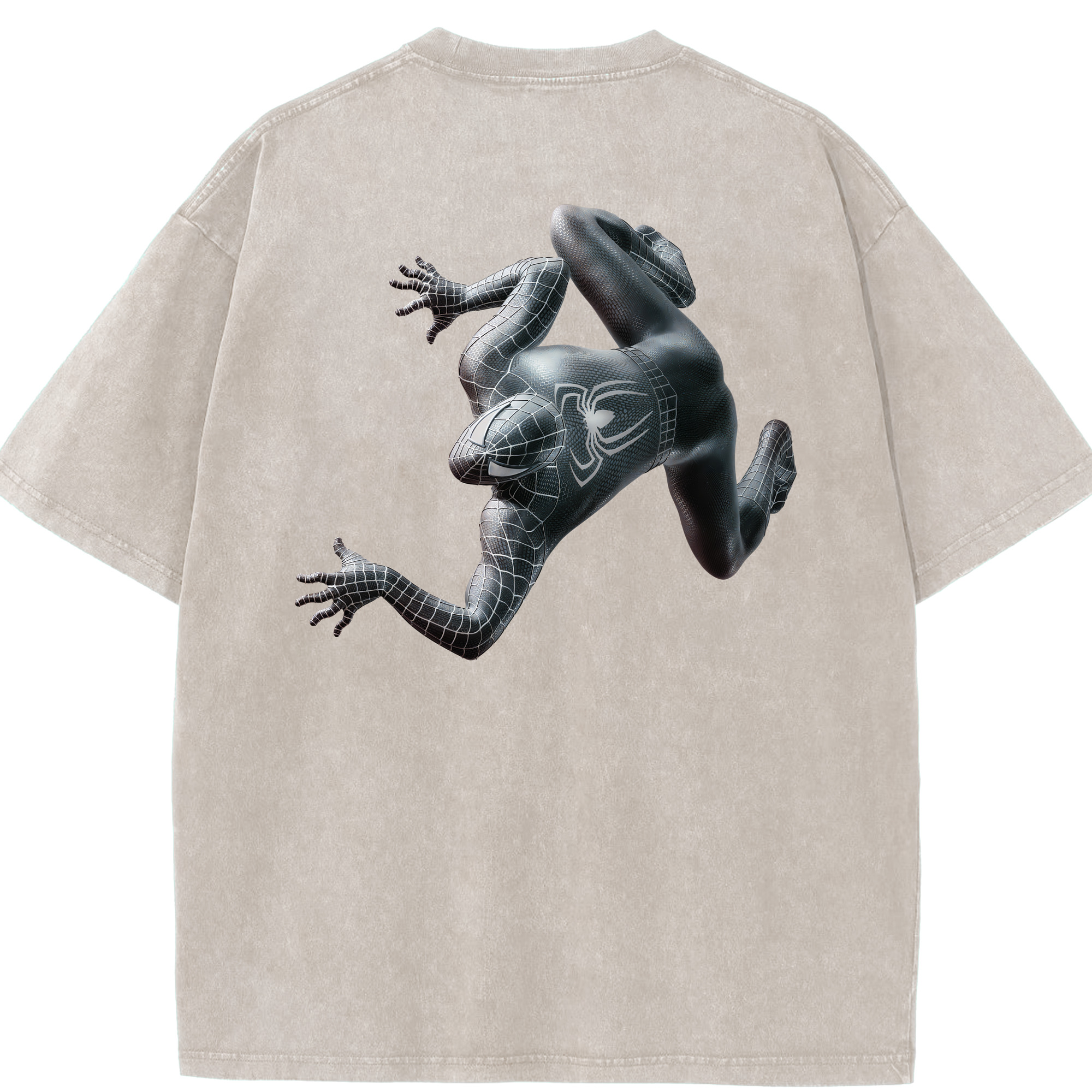 （画像用） Spider Man スパイダーマン 綿100% ヴィンテージ風 半袖Tシャツ（背面プリント）