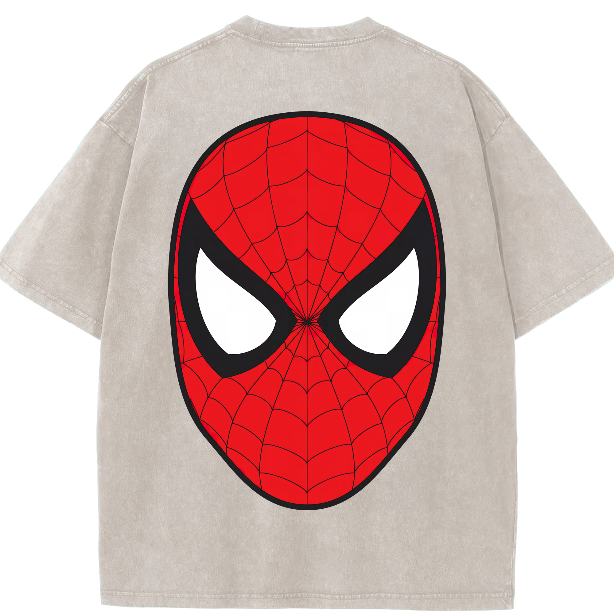 （画像用） Spider Man スパイダーマン 綿100% ヴィンテージ風 半袖Tシャツ（背面プリント）