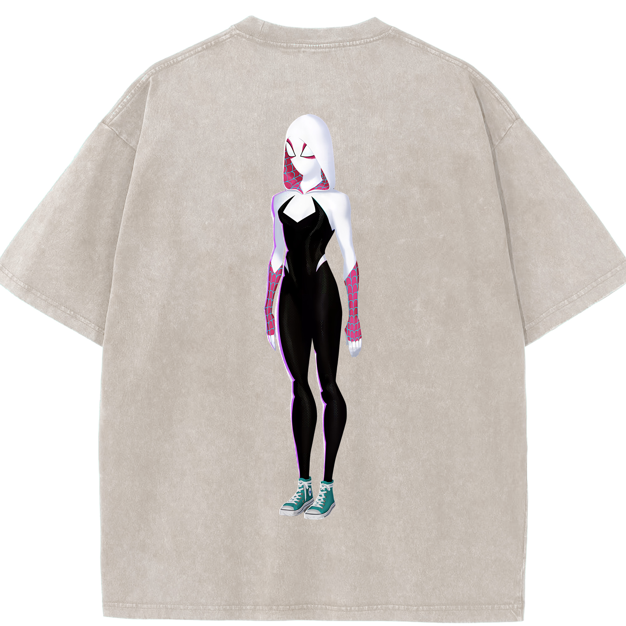 （画像用） Spider Man スパイダーマン 綿100% ヴィンテージ風 半袖Tシャツ（背面プリント）