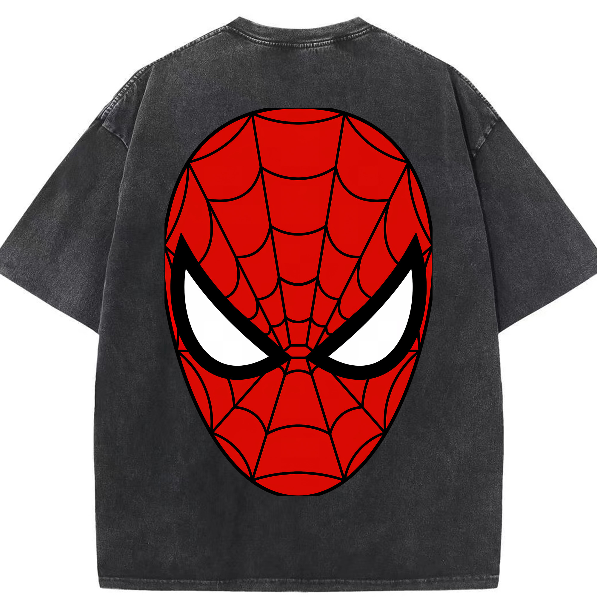（画像用） Spider Man スパイダーマン 綿100% ヴィンテージ風 半袖Tシャツ（背面プリント）