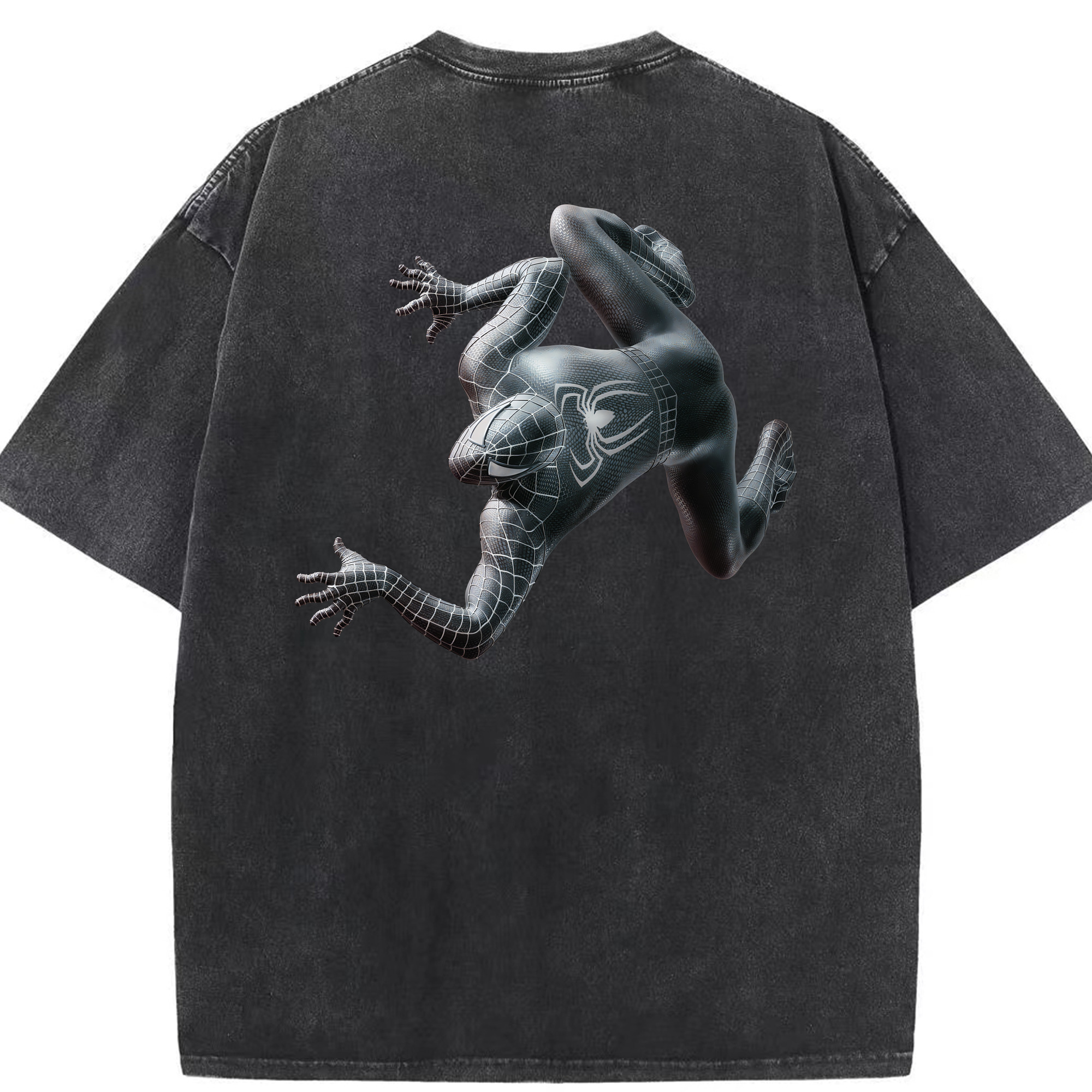 （画像用） Spider Man スパイダーマン 綿100% ヴィンテージ風 半袖Tシャツ（背面プリント）